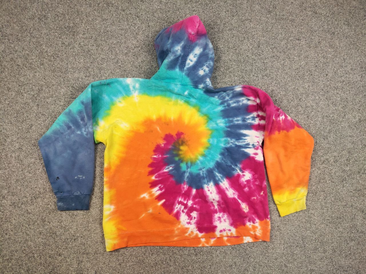 Hanes Vintage 90's Hanes Ultimate bright Tie Dye Oversized Hoodie Size US L / EU 52-54 / 3 - 13 Thumbnail