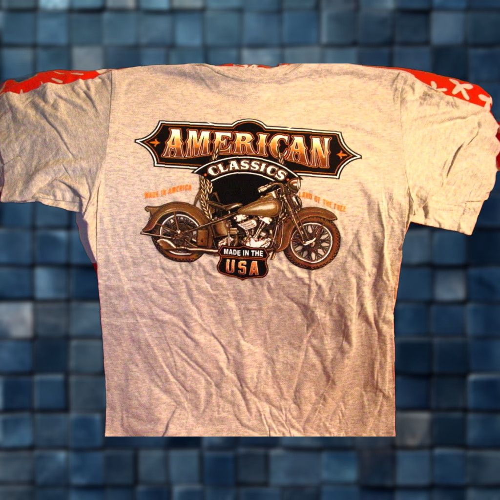 Vintage VINTAGE Motorcycle T-Shirt Men L Graphic Tee American Classics 100% Cotton Gray Biker Size US L / EU 52-54 / 3 - 1 Thumbnail
