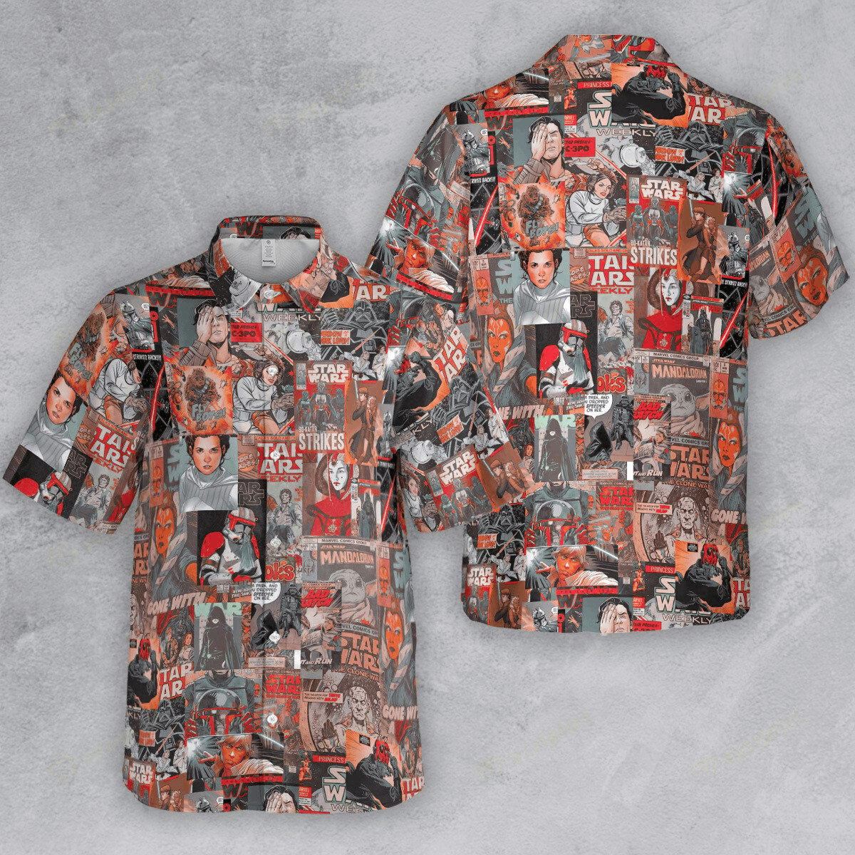 The Unbranded Brand Star Wars Heroes Button Down Shirt – Iconic Jedi Camp Shirt Size US L / EU 52-54 / 3 - 4 Thumbnail