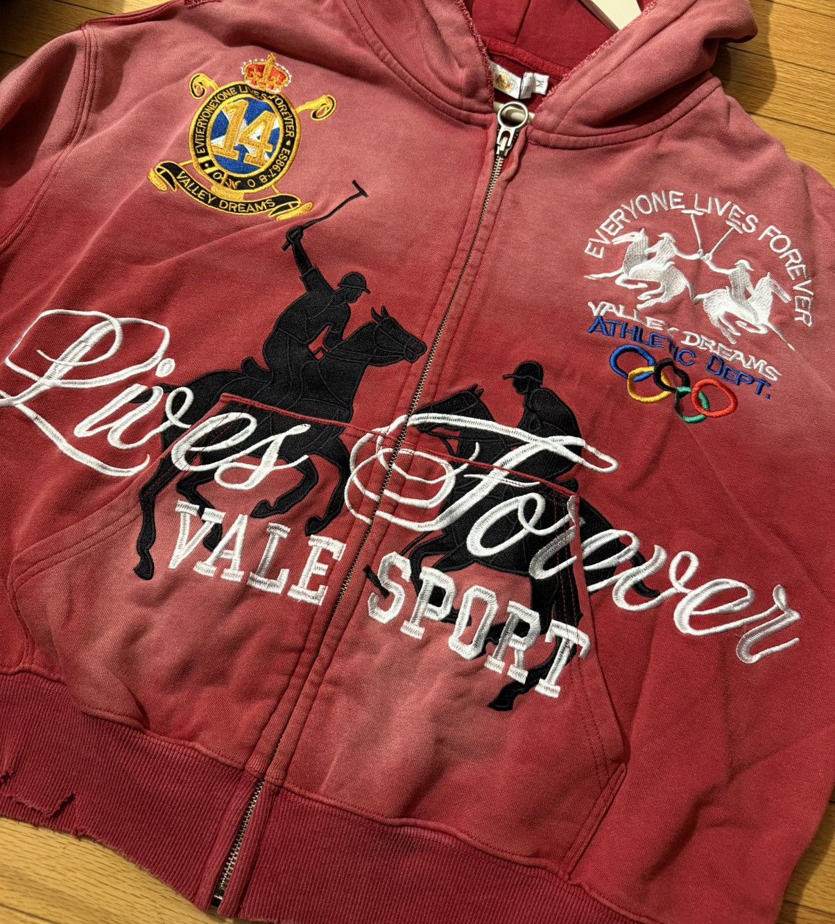 Vale Vale Rockefeller Red Zip Up Hoodie Size US XXL / EU 58 / 5 - 2 Thumbnail