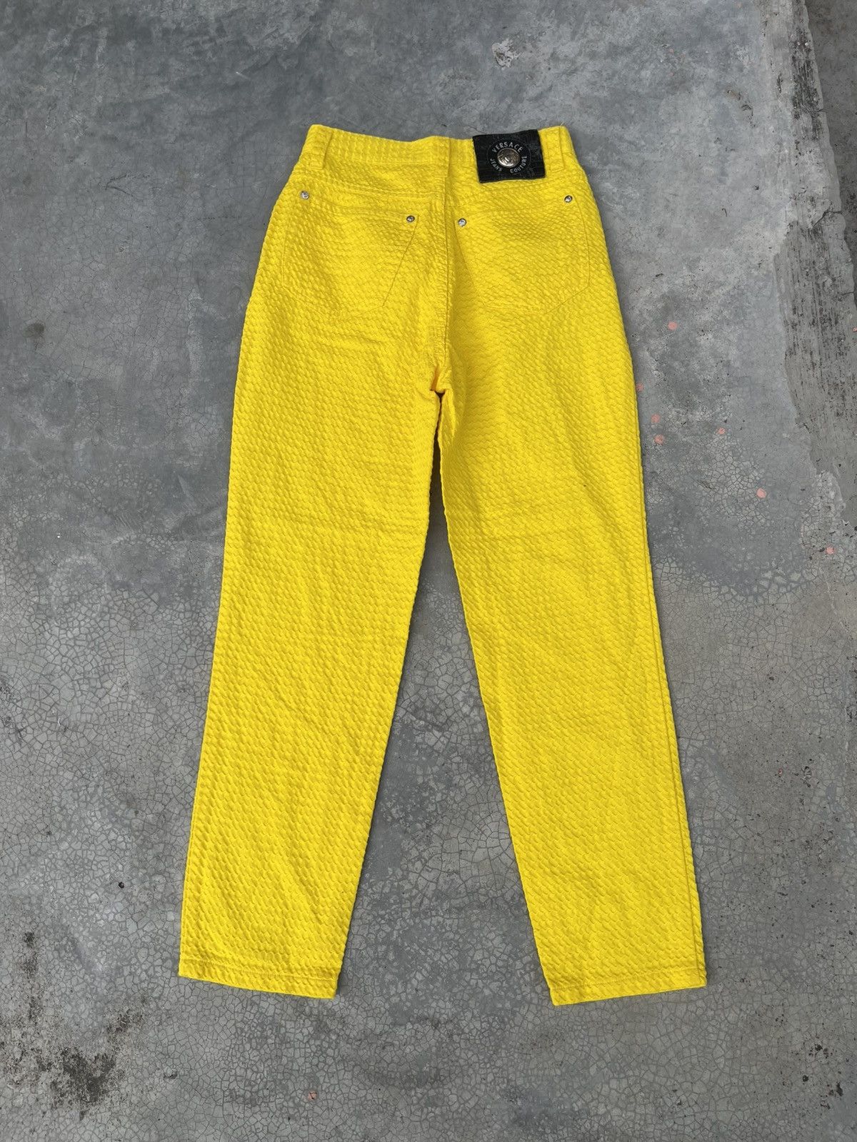 Versace Versace Pants Sunflower W24 L37 Made in Italy Mustard Fringe Size 24" / US 00 / IT 34 - 9 Thumbnail