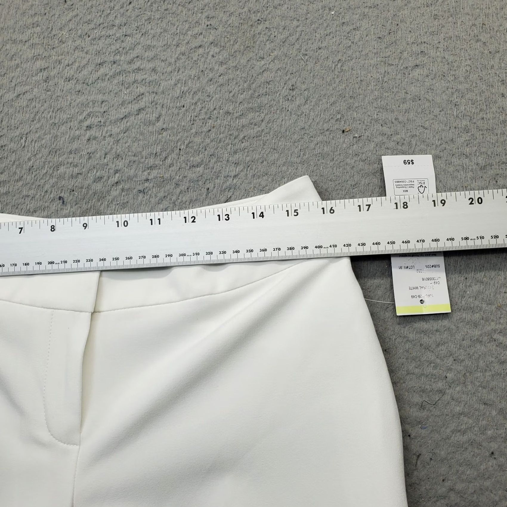 Evan Picone Evan-Picone Black Label Pants Womens 4 White Stretch Flat Front Straight Fit Shirt Shoes? Size 27" / US 4 / IT 40 - 6 Thumbnail
