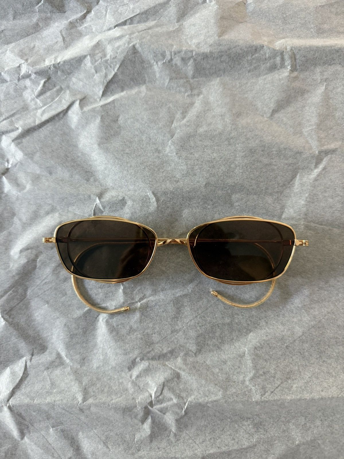 KOZABURO Kozaburo SS24 Blinker Glasses Shiny Gold Size ONE SIZE - 1 Thumbnail