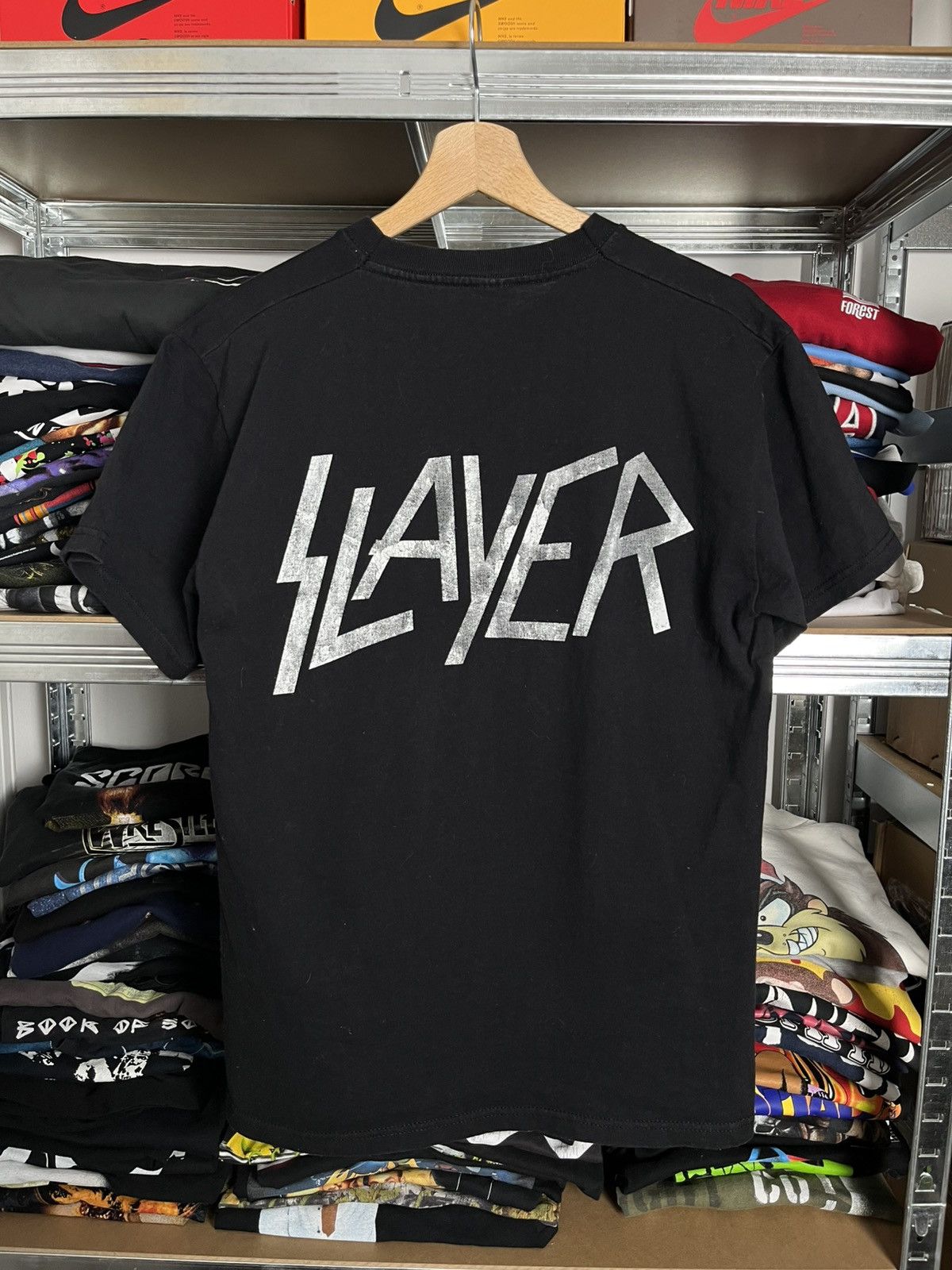 Band Tees × Slayer Vintage Y2K Slayer Shirt Punk Metal Logo Tour Rock Band Tee Size US M / EU 48-50 / 2 - 2 Thumbnail