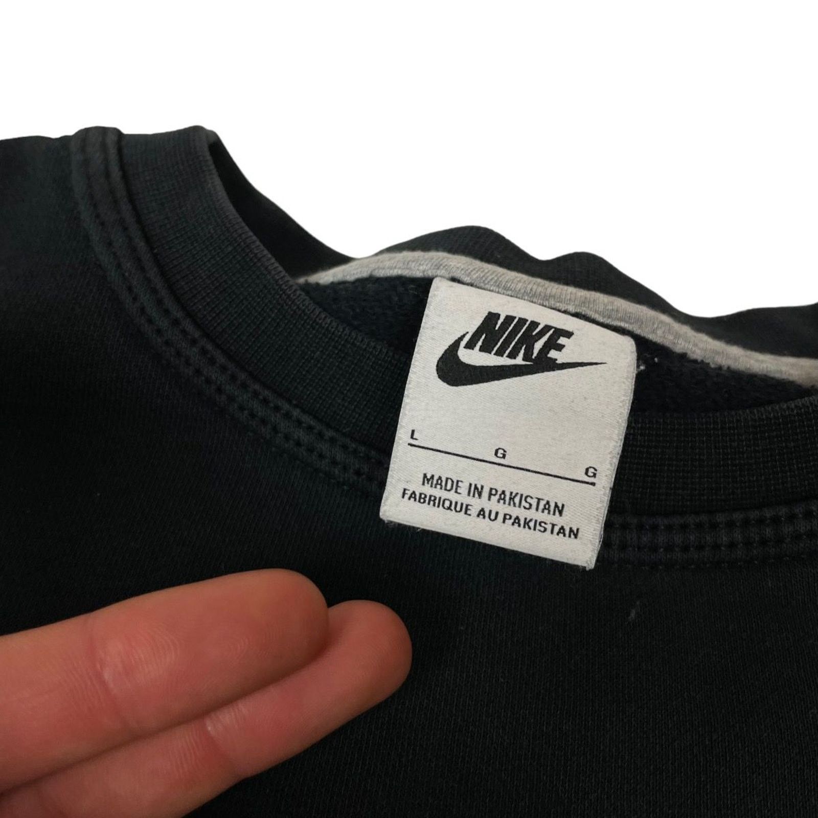 Nike Nike Men's Black Swoosh Logo Fleece Lined Sweatshirt Large Size US L / EU 52-54 / 3 - 8 Thumbnail