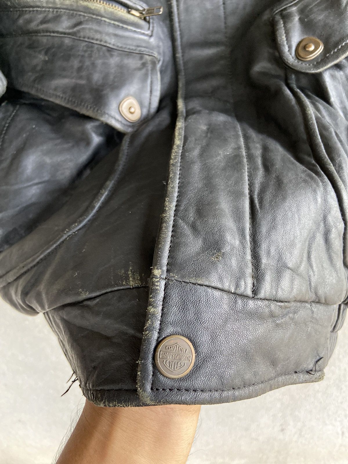 Harley Davidson Vintage Harley Davidson leather Biker Jacket Size US M / EU 48-50 / 2 - 10 Thumbnail