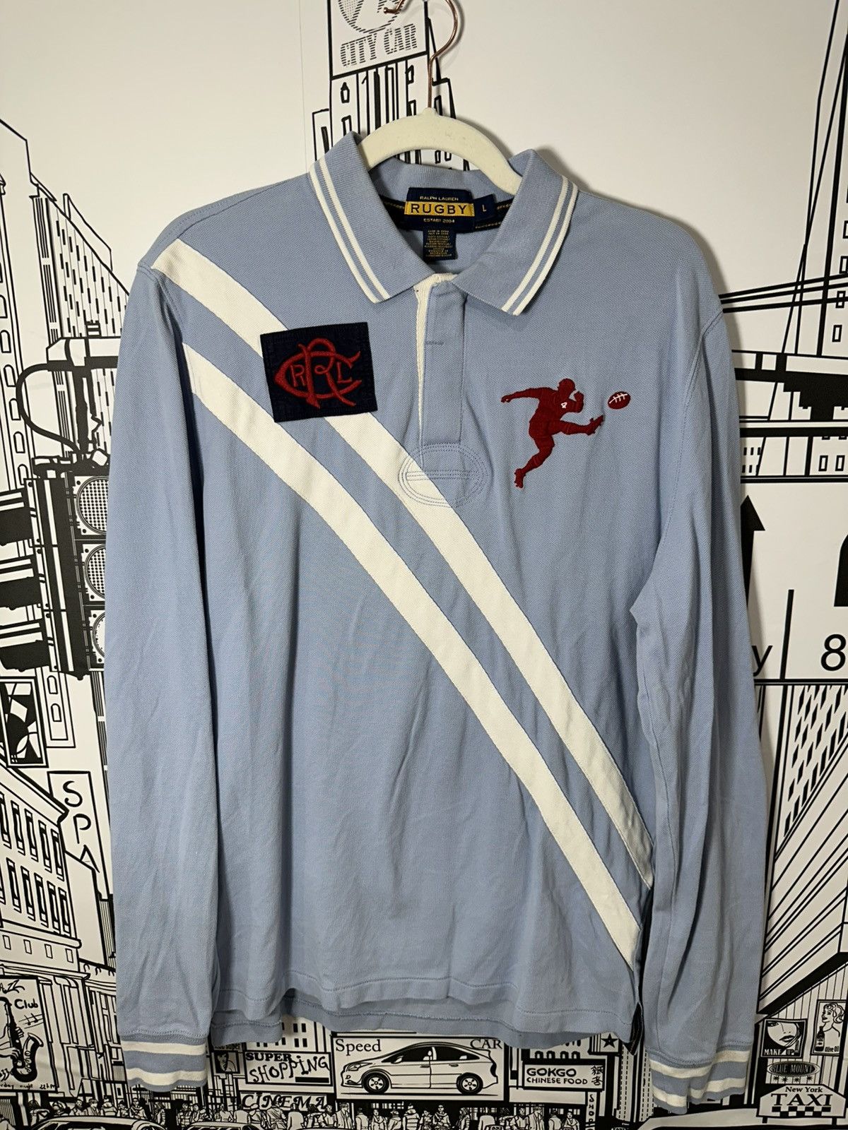 Polo Ralph Lauren Rugby Ralph Lauren Big Kicker R.L.R.C Rugby Baby Blue L Size US L / EU 52-54 / 3 - 1 Thumbnail