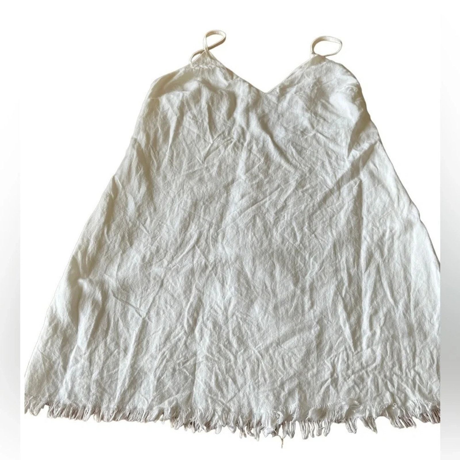 The Unbranded Brand Lulus split ends white mini dress w/spaghetti strap, size M Size M / US 6-8 / IT 42-44 - 1 Thumbnail