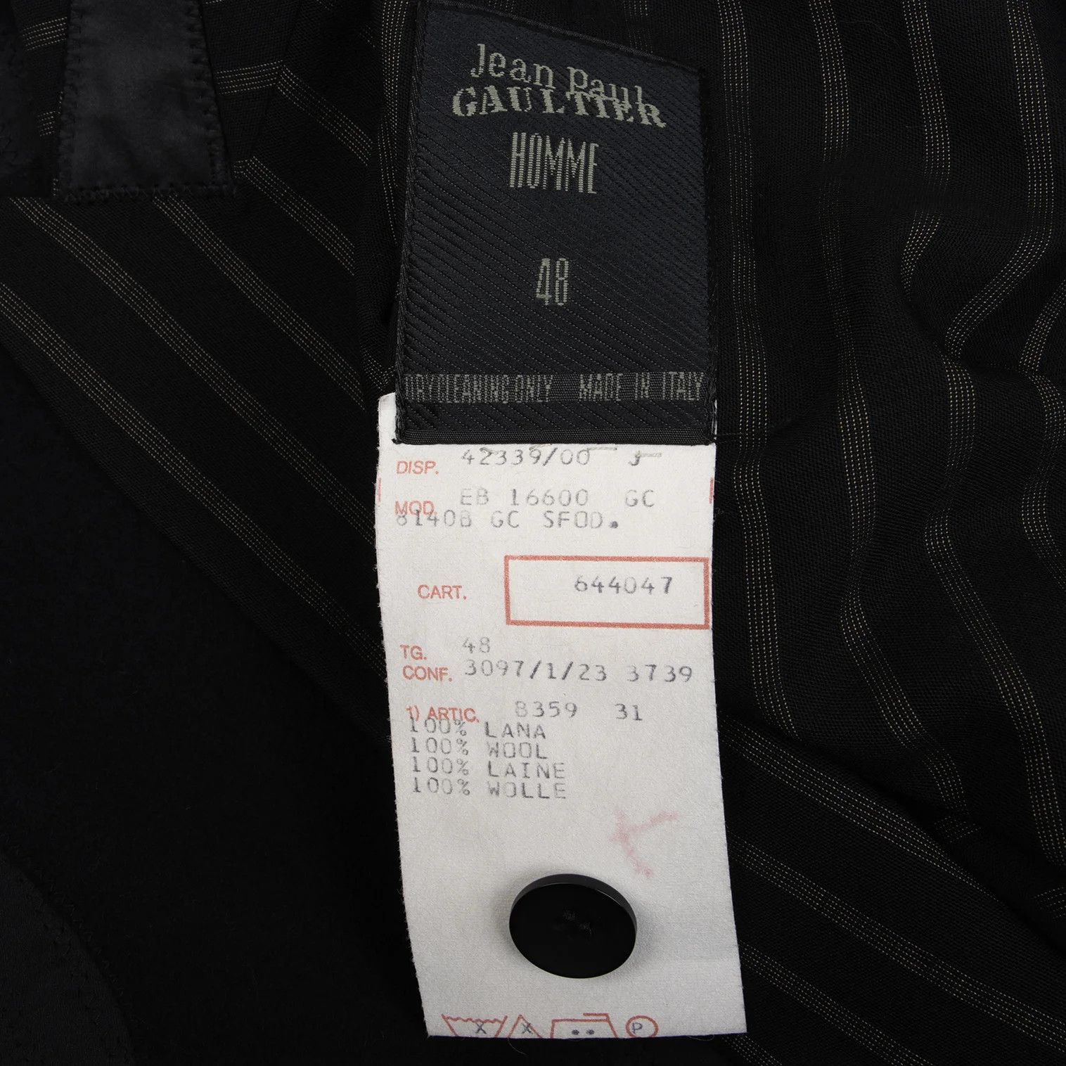 Jean Paul Gaultier Inside-Out Striped Jacket in Black Size 48 Size US M / EU 48-50 / 2 - 16 Thumbnail