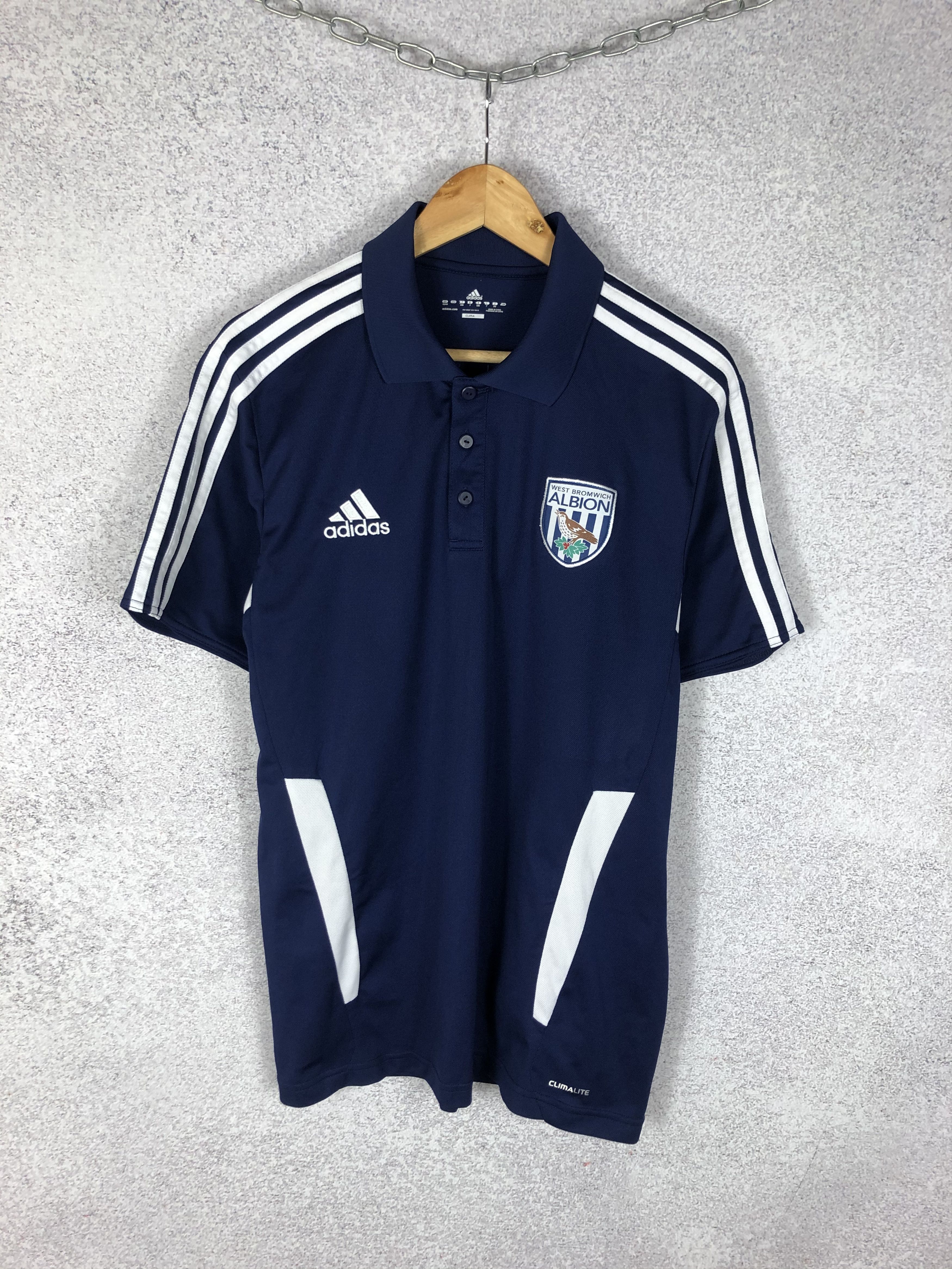 Vintage Vintage Adidas West Bromwich Jersey Football Polo Shirt Size US XL / EU 56 / 4 - 1 Thumbnail