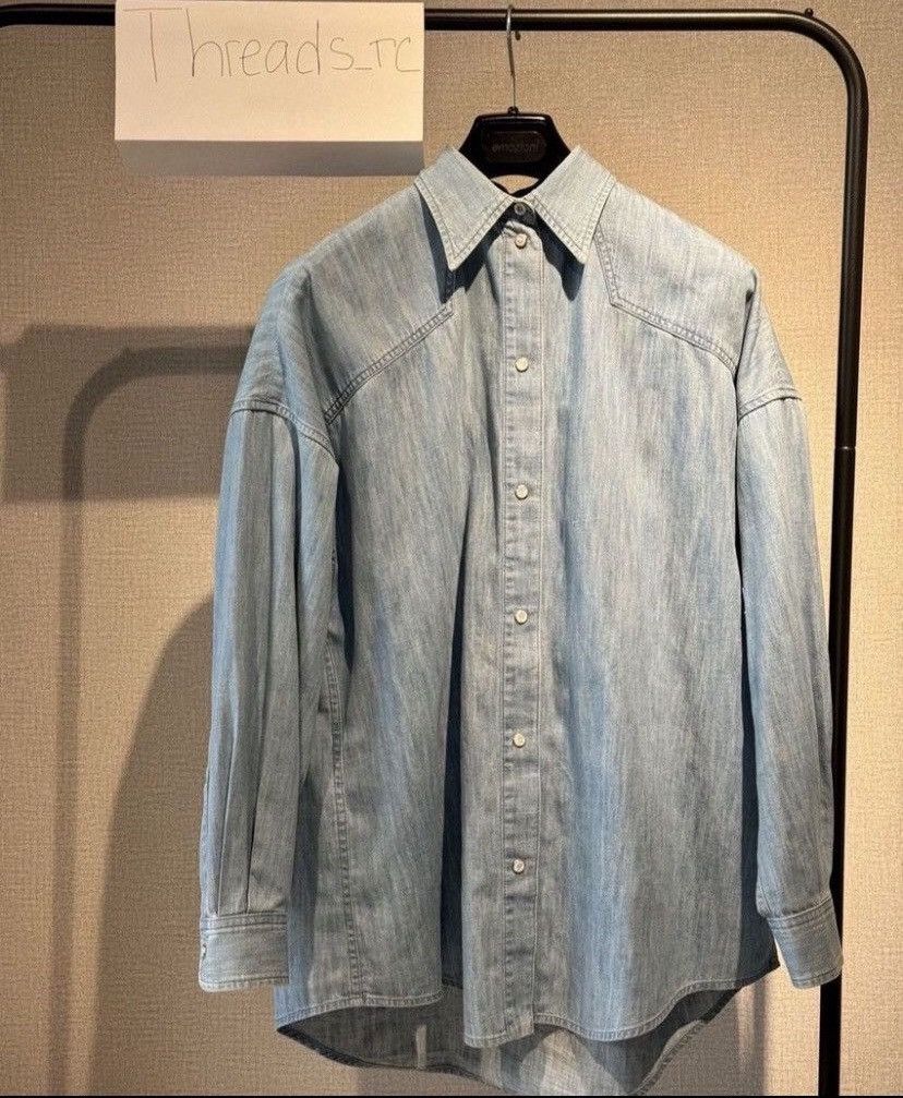 Gucci GUCCI TIGER FACE LOGO DENIM SHIRT IN BLUE Size M / US 6-8 / IT 42-44 - 2 Thumbnail