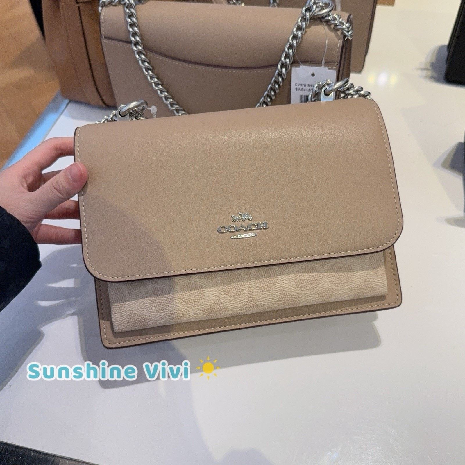 Coach NWT COACH Klare Crossbody Bag CY678 Silver/Sand/Taupe Size ONE SIZE - 2 Thumbnail