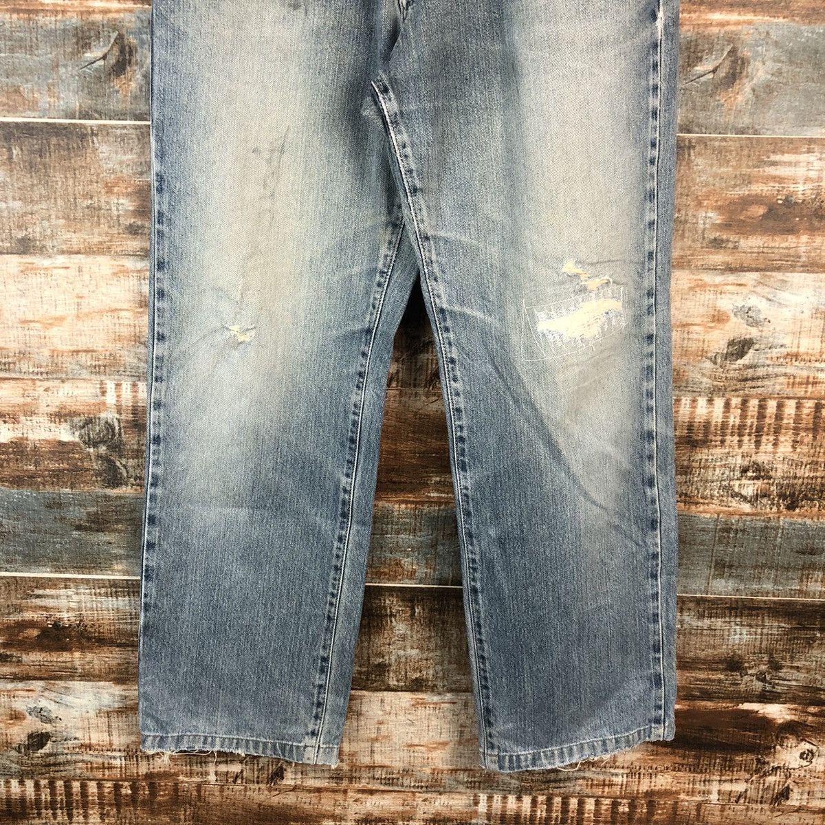 Edwin DL Edwin 604 Blue Distressed Denim Pants #C177 Size US 31 - 6 Thumbnail