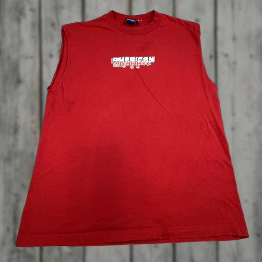 Vintage VINTAGE American Chopper Shirt Mens XL Red Black Widow Muscle Cut Off Tee Sleeveless Size US M / EU 48-50 / 2 - 1 Thumbnail