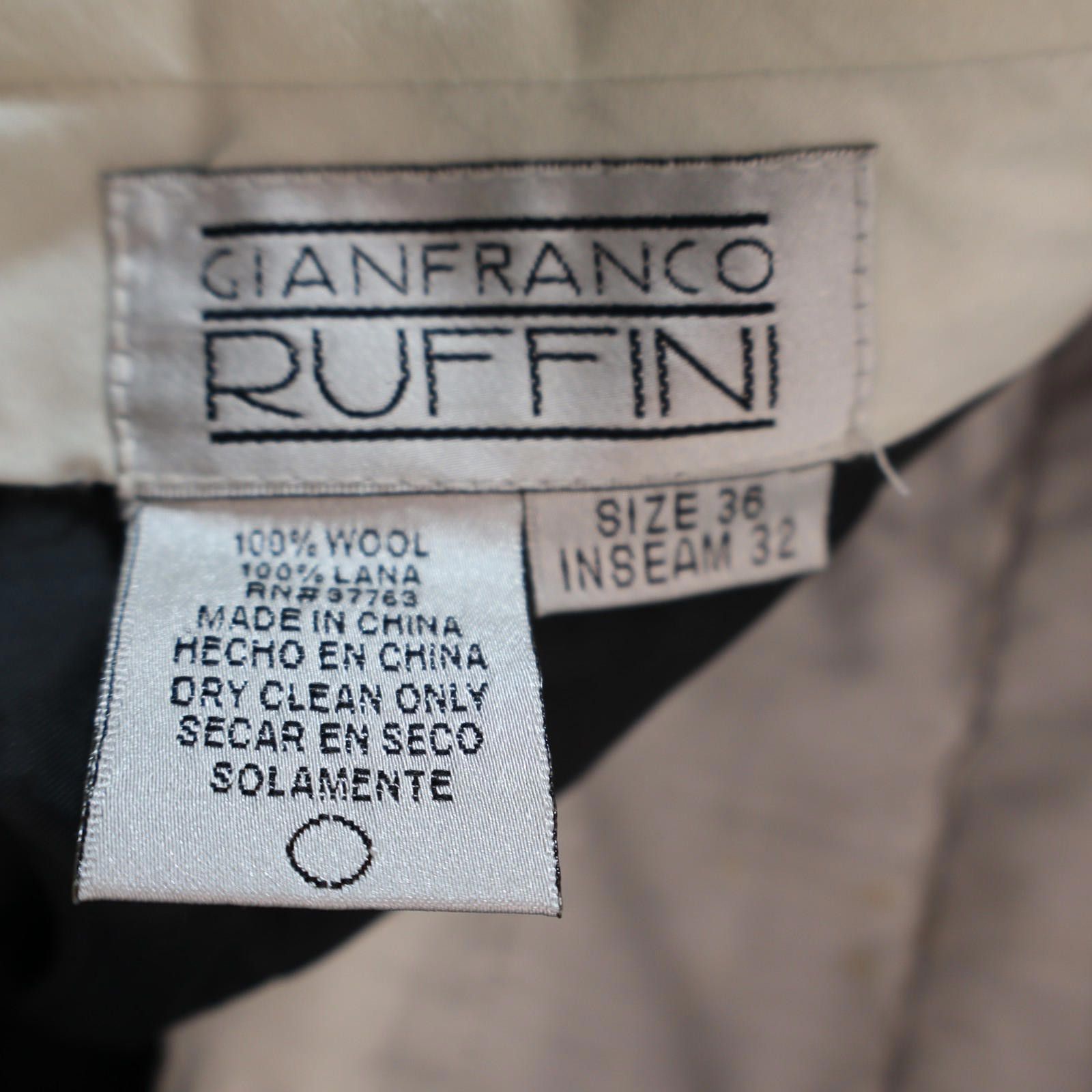 Other Vtg Gianfranco Ruffini Slacks Men Wool Trousers Pants Gray Size US 36 / EU 52 - 9 Thumbnail