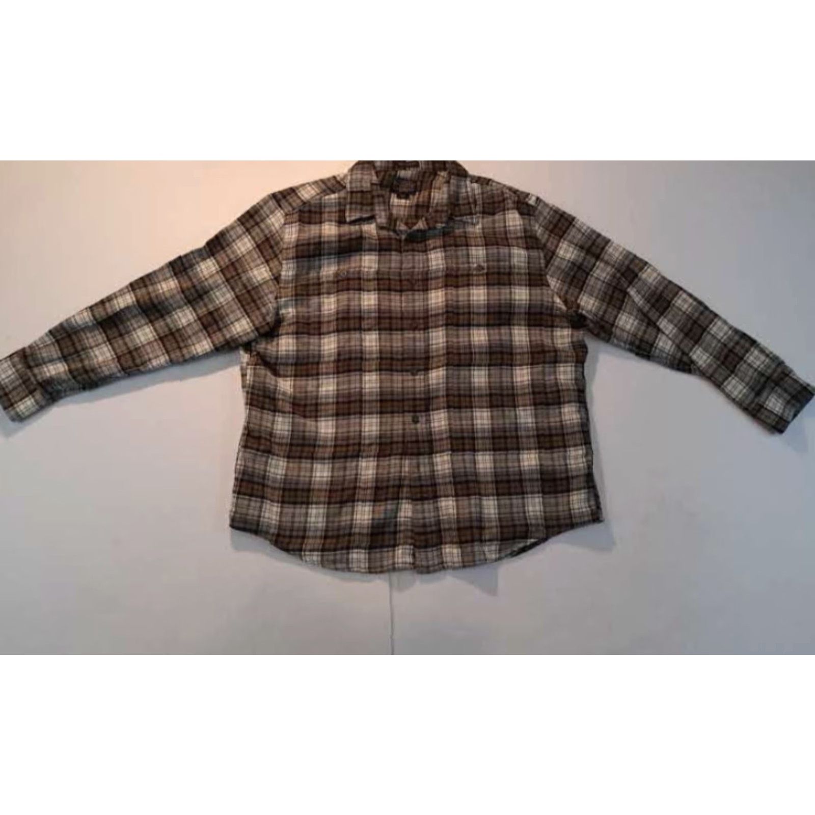 Pendleton VINTAGE Pendleton Flannel Brown Plaid Shirt with Elbow Patches XL Men Button-Up Long Sleeve Brown 30in 26in Pit to Pit Size US XL / EU 56 / 4 - 2 Thumbnail