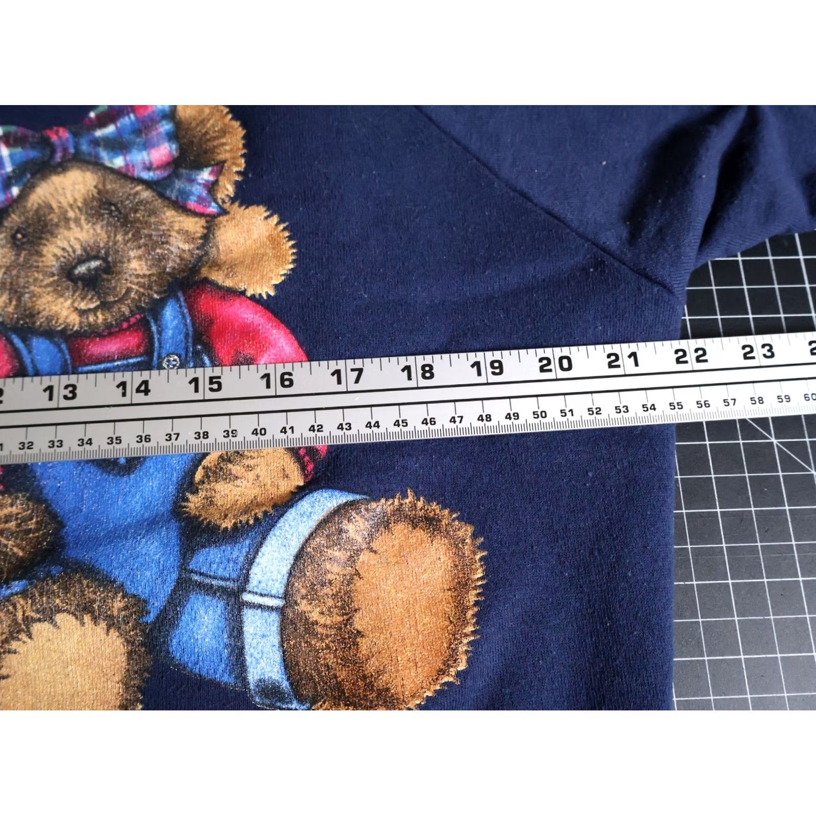 Hanes Hanes Vintage Teddy Bear Sweatshirt Raglan Sleeve XL Dark Blue Crewneck VTG Mens Womens Unisex Sweatshirt Size XL / US 12-14 / IT 48-50 - 6 Thumbnail