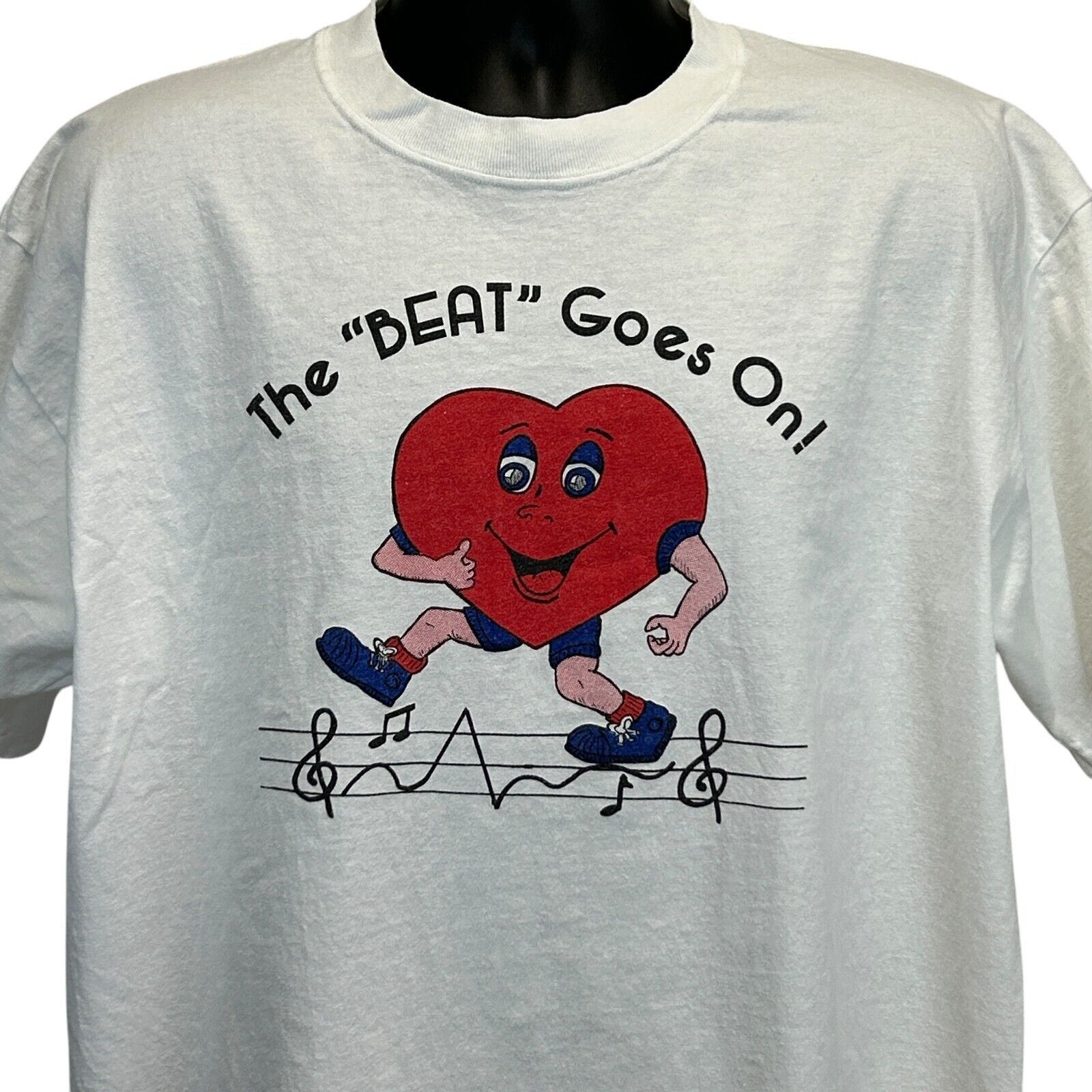 Gildan Vintage Y2Ks The Beat Goes On Heart T Shirt XL X-Large Size US XL / EU 56 / 4 - 1 Thumbnail