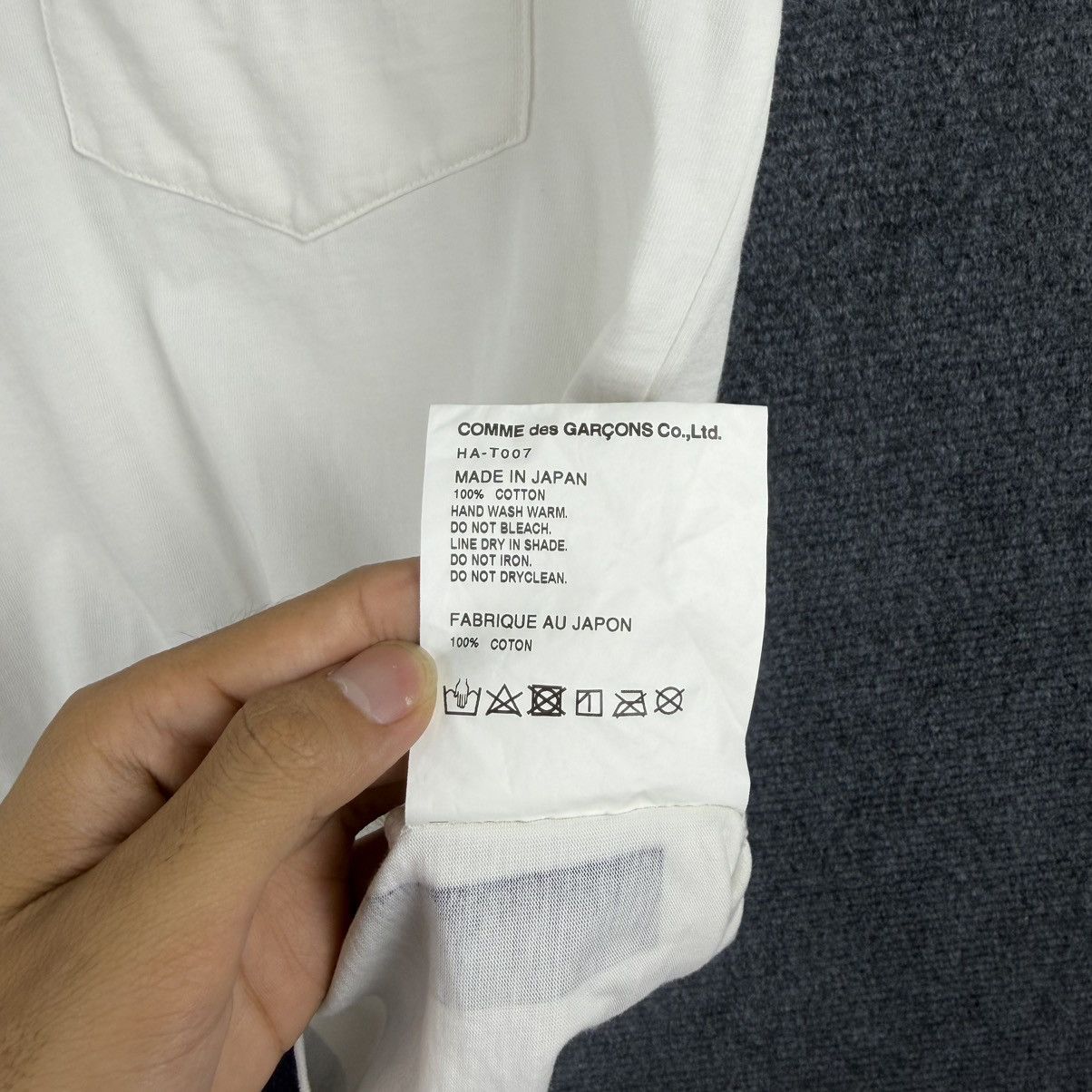 Comme des Garcons Comme des Garçons Homme"CdGH" Big Logo Pocket Tee (AD2017) Size US S / EU 44-46 / 1 - 7 Thumbnail