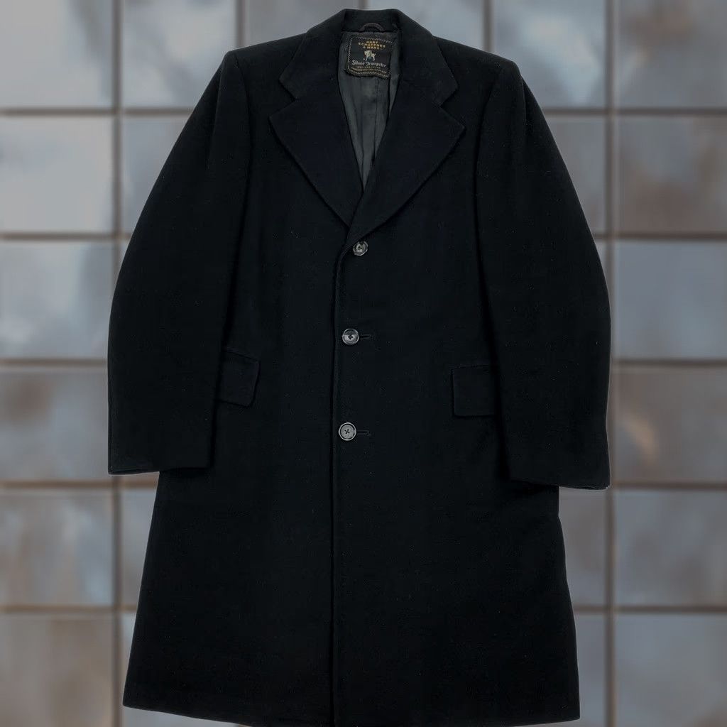 Hart Schaffner Marx Hart Schaffner & Marx Silver Trumpeter 100% Cashmere Overcoat Men's Size 50 Size US M / EU 48-50 / 2 - 1 Thumbnail
