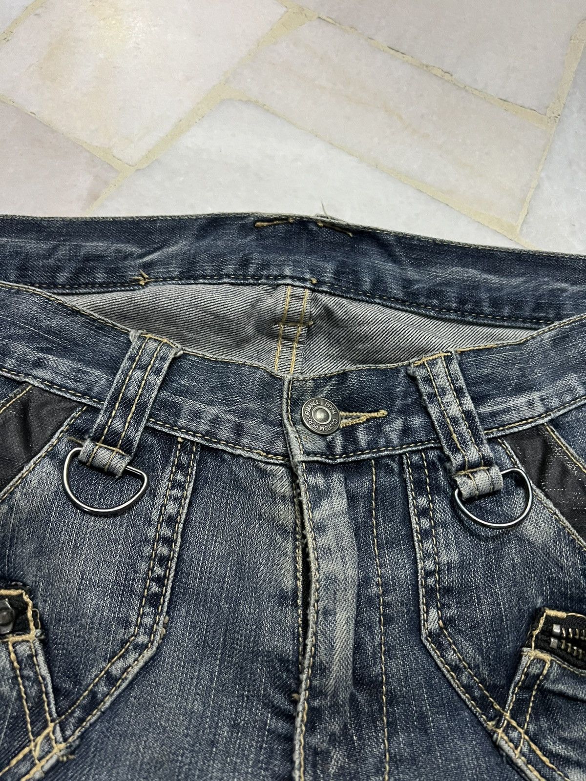 PPFM 💥RARE PPFM CURVED DISTRESSED JEAN Size US 32 / EU 48 - 12 Thumbnail