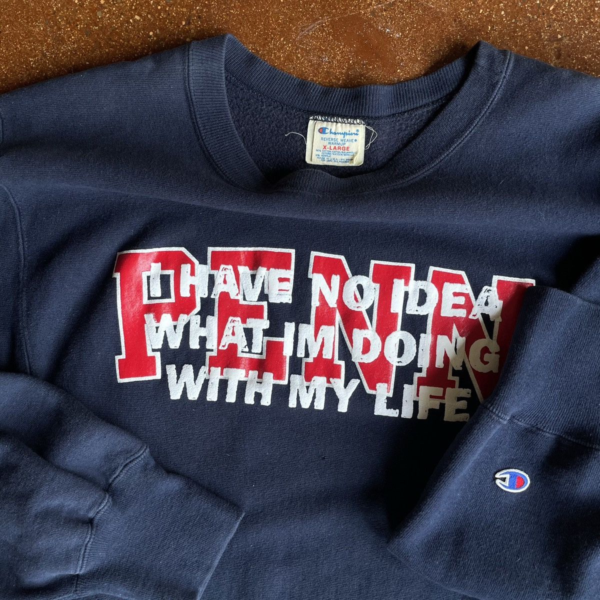 Champion Custom 80s Penn College Champion Reverse Weave Sweatshirt Size US XXL / EU 58 / 5 - 1 Thumbnail