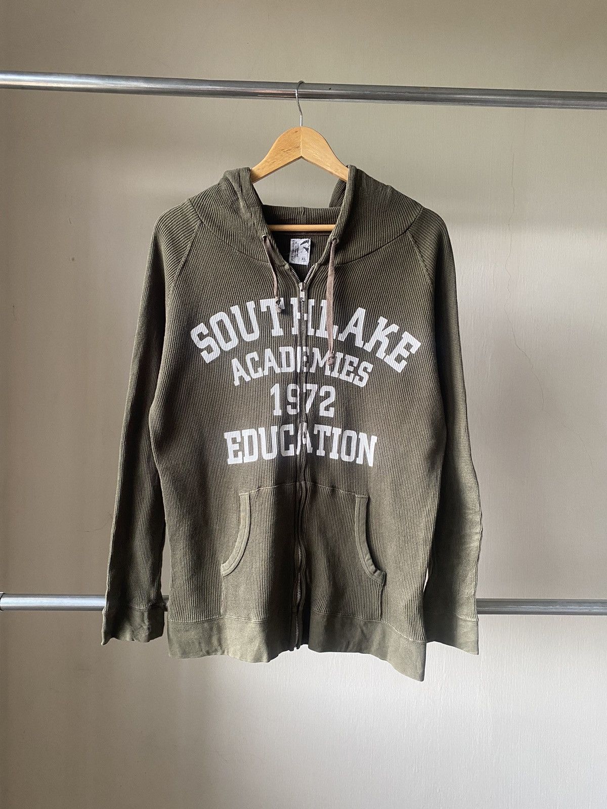Vintage SOUTHLAKE ACADEMIES 1972 KNIT HOODED KNIT MILITARY ARMY Size US M / EU 48-50 / 2 - 2 Thumbnail