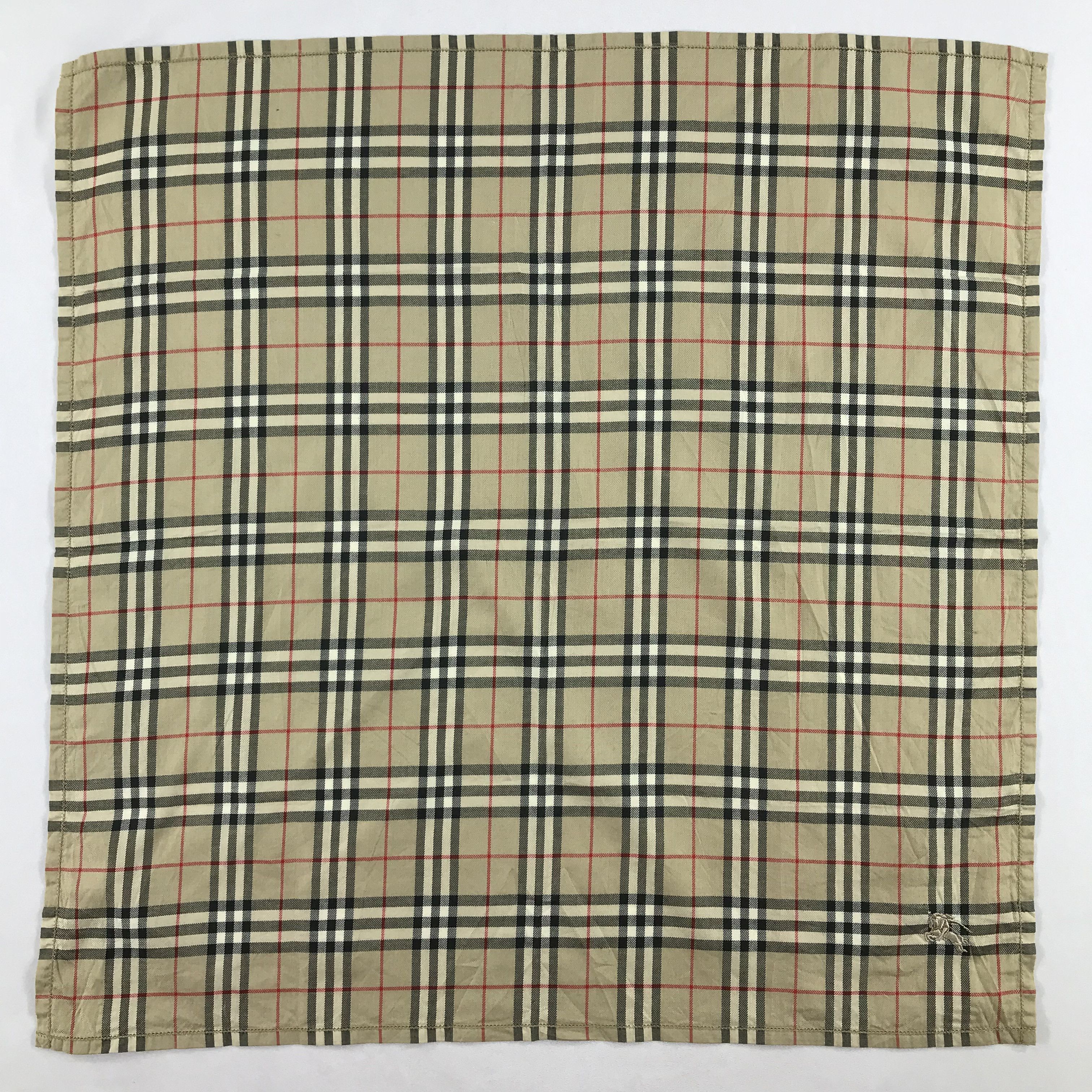 Burberry × Vintage Burberry Bandana / Handkerchief / Neckerchief - S2382 Size ONE SIZE - 1 Thumbnail