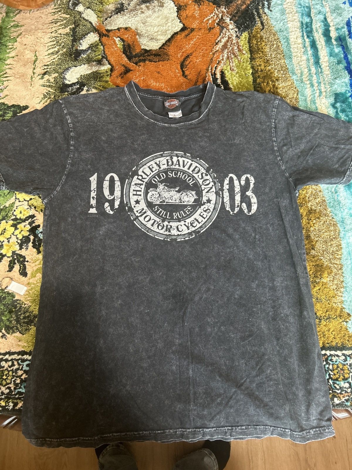 Harley Davidson × Vintage 1903 Old School Harley Davidson Tee Size US L / EU 52-54 / 3 - 1 Thumbnail