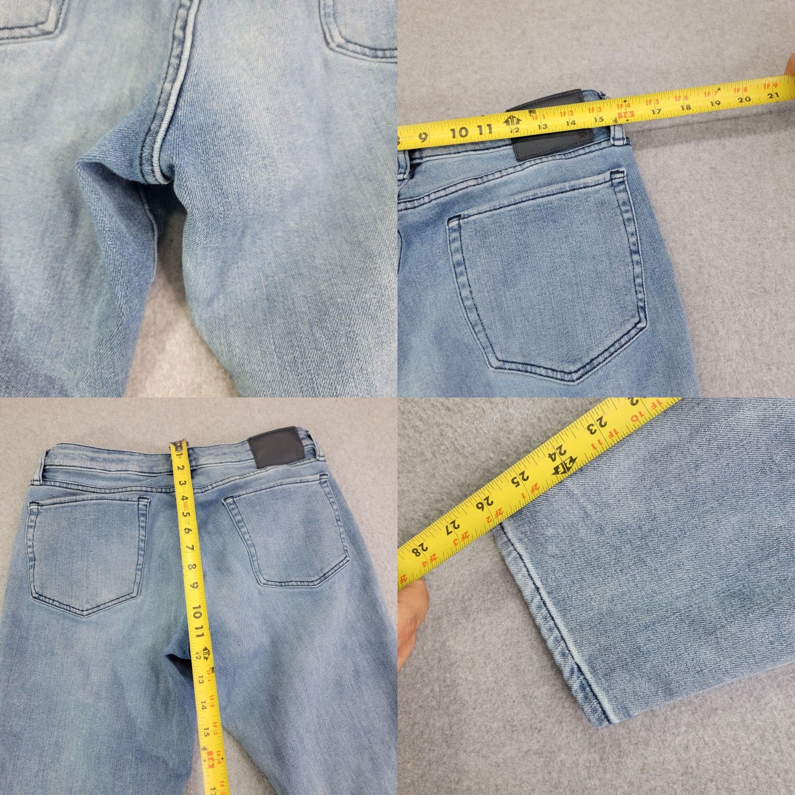 Bonobos Bonobos Slim Taper Jeans Mens 33x30 Blue Slim Tapered Light Wash Denim Shirt? Size US 33 - 8 Thumbnail
