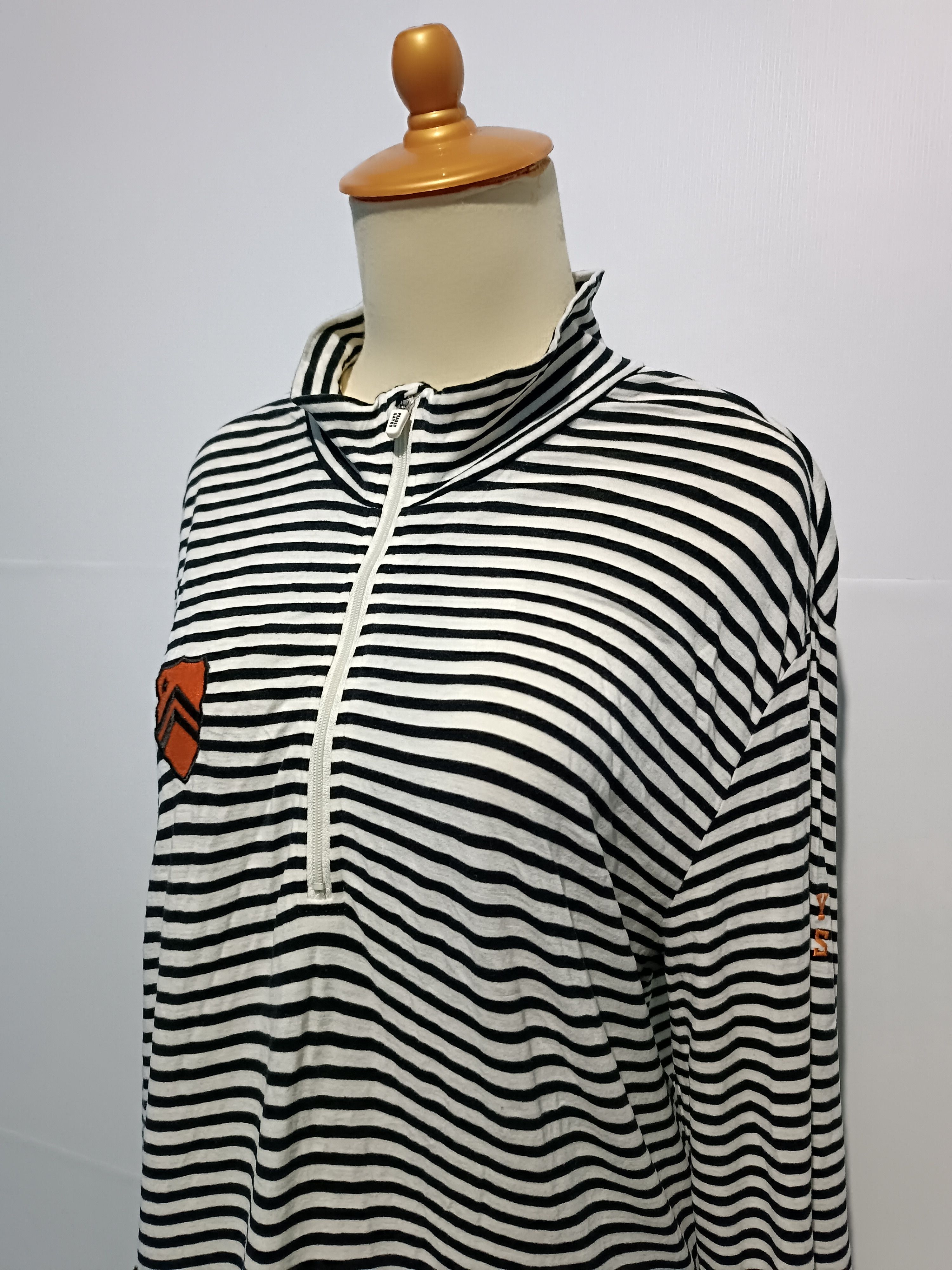 Japanese Brand × Vintage PEARLY GATES Half-zip long-sleeve T-shirt with stripes Size M / US 6-8 / IT 42-44 - 2 Thumbnail