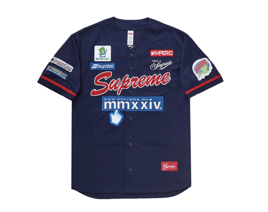 Image of Supreme Chosen One Baseball Jersey - Navy Xl, Men's