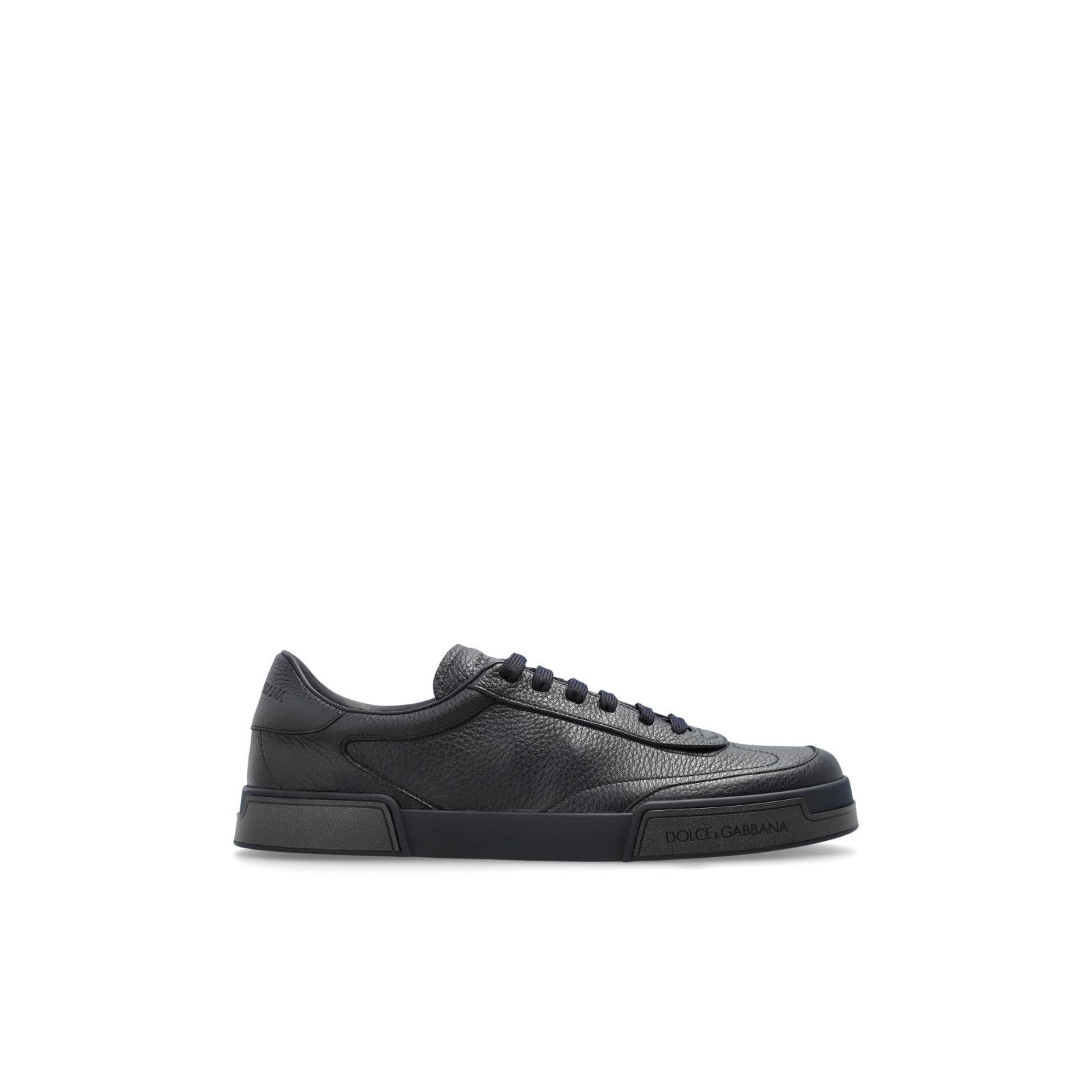 DOLCE&GABBANA Portofino Navy Blue Leather Sneakers New & Aut