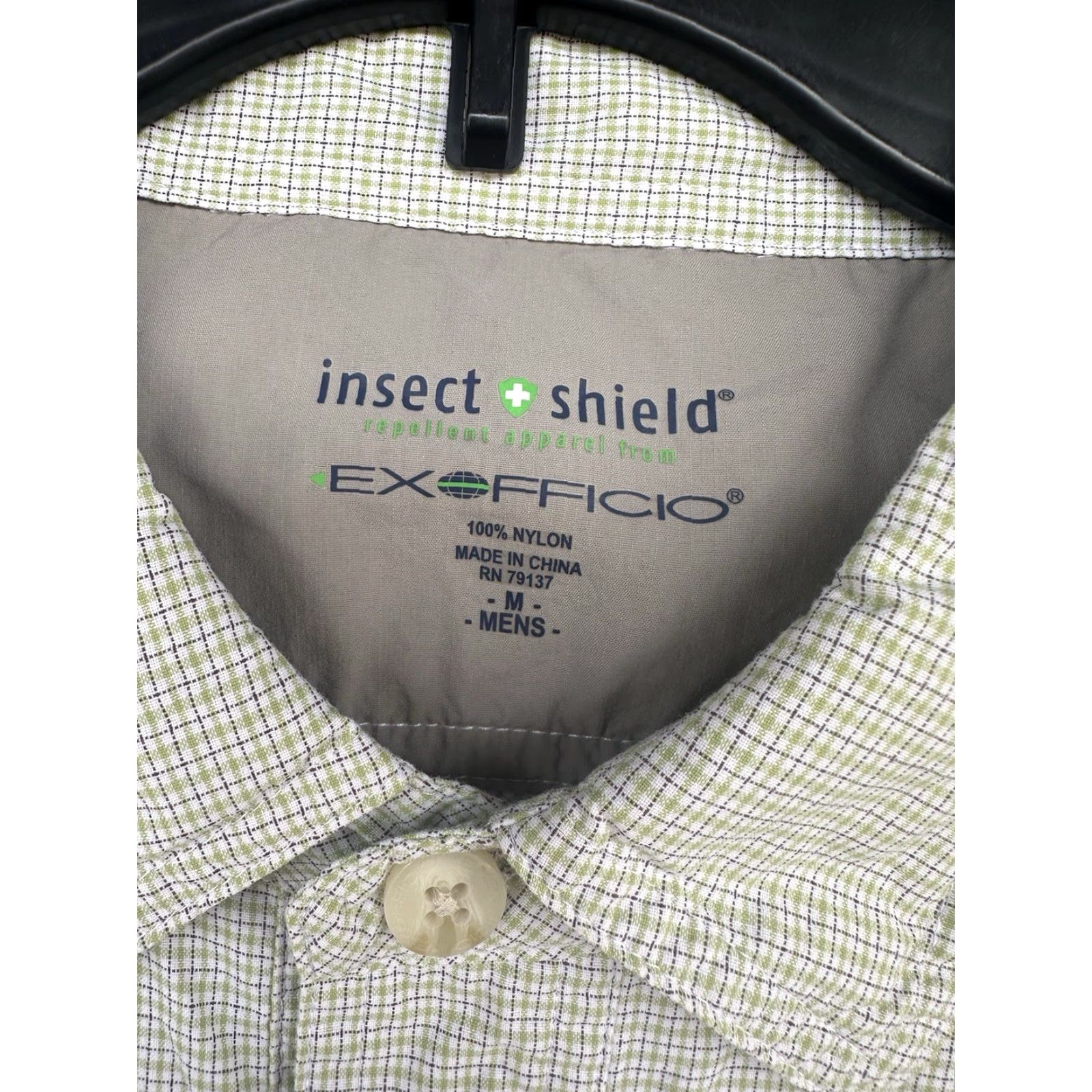 ExOfficio ExOfficio Shirt Mens M Green Plaid Insect Shield Long Sleeve Button-Up Casual Travel Workwear Size US M / EU 48-50 / 2 - 3 Thumbnail