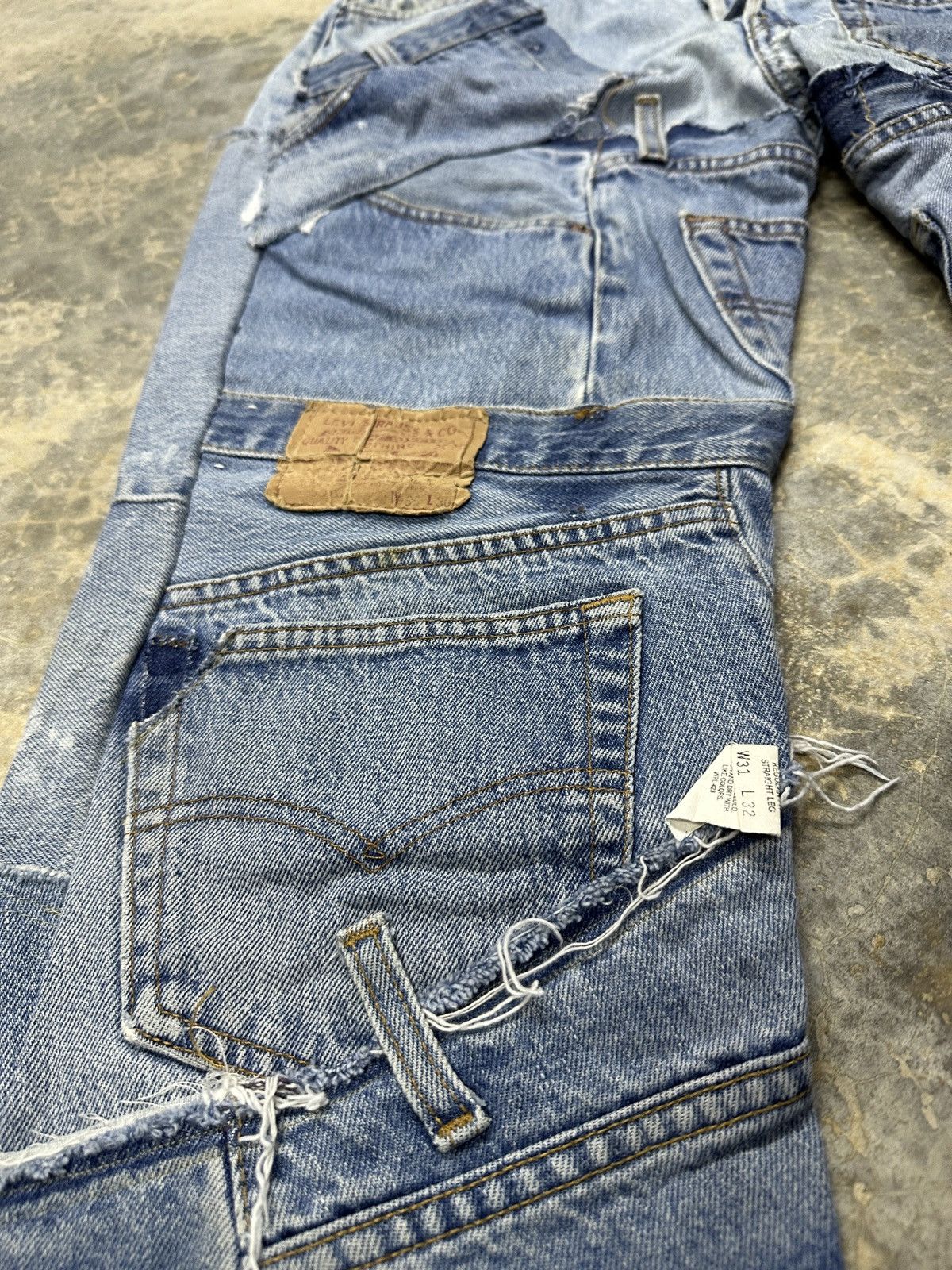 Levi's × Vintage Rare🔥Vintage Levi’s Patchwork Custom 90’s Jeans Size US 33 - 8 Thumbnail