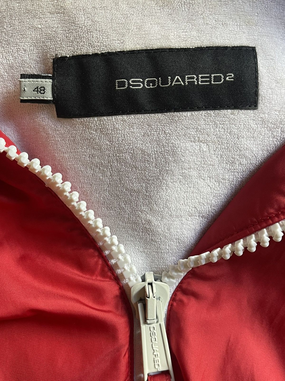 Dsquared2 DSquared2 Jacket Mens Size 48 Red Visit White Hooded Size US M / EU 48-50 / 2 - 6 Thumbnail