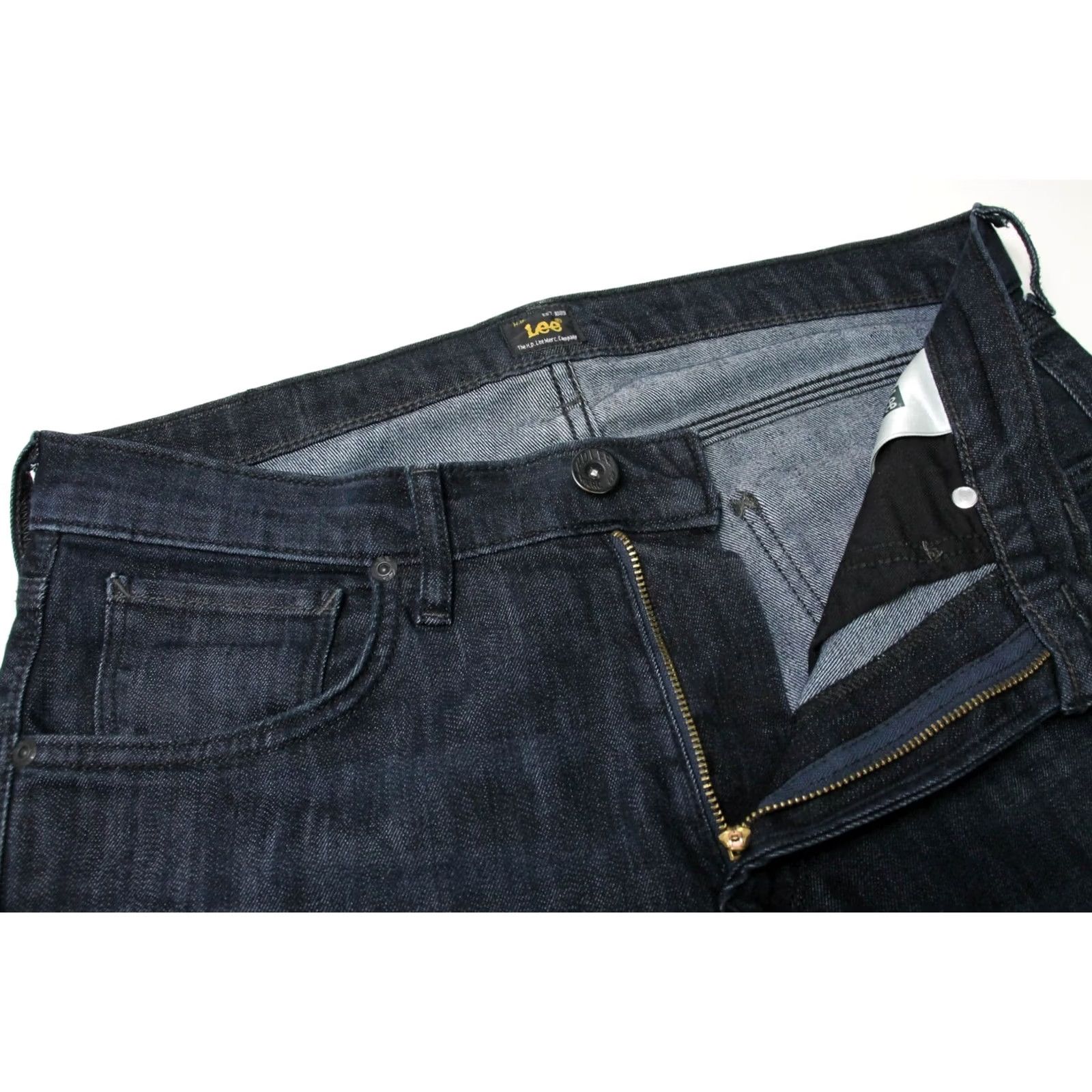 Lee LEE Luke Jeans Men's W31/L32 Stretch Dark Blue Denim Zip Fly Slim Fit Jeans Size US 31 - 3 Thumbnail