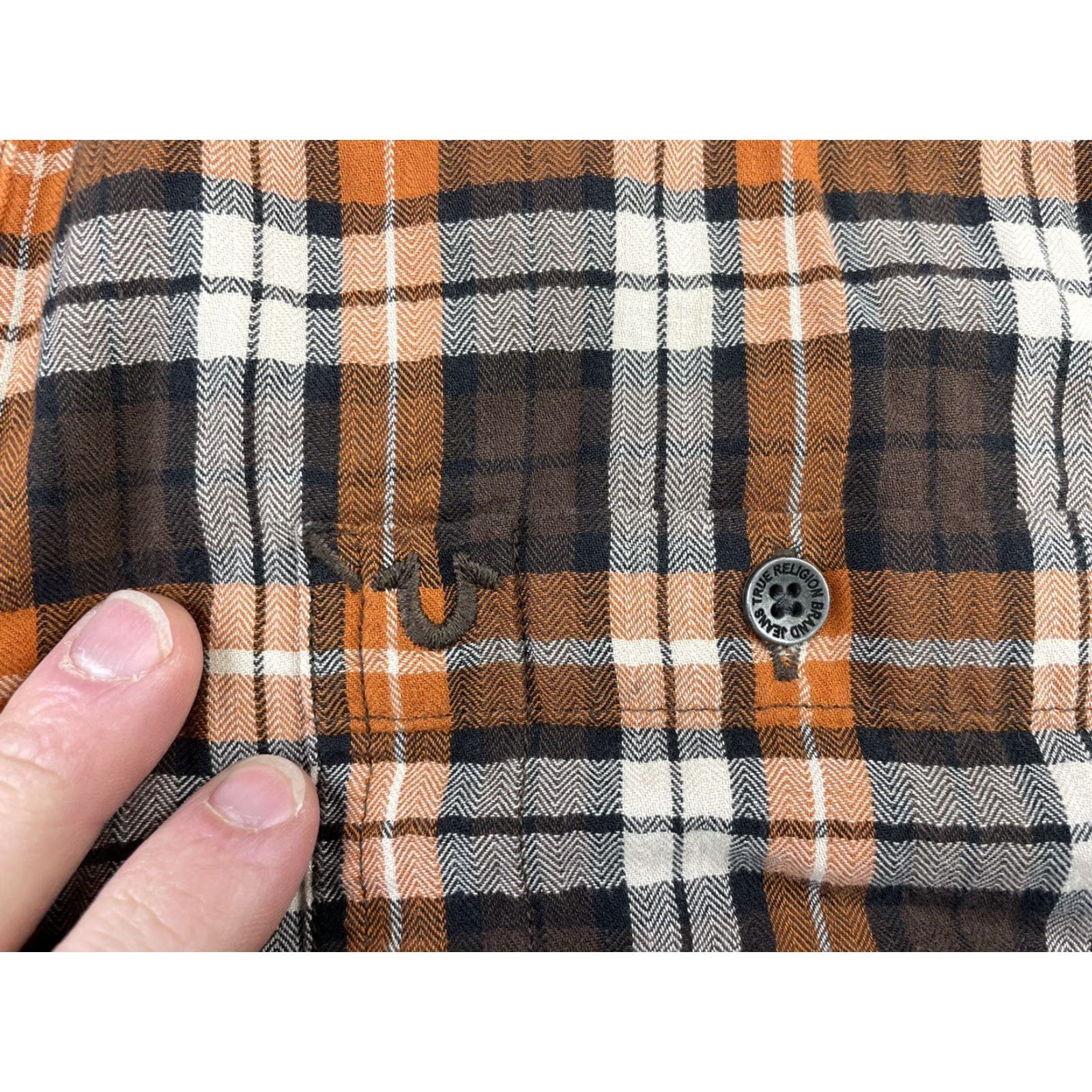True Religion True Religion Shirt Button-Down Mens 3XL Long Sleeve Cotton Plaid Casual Size US XXL / EU 58 / 5 - 3 Thumbnail
