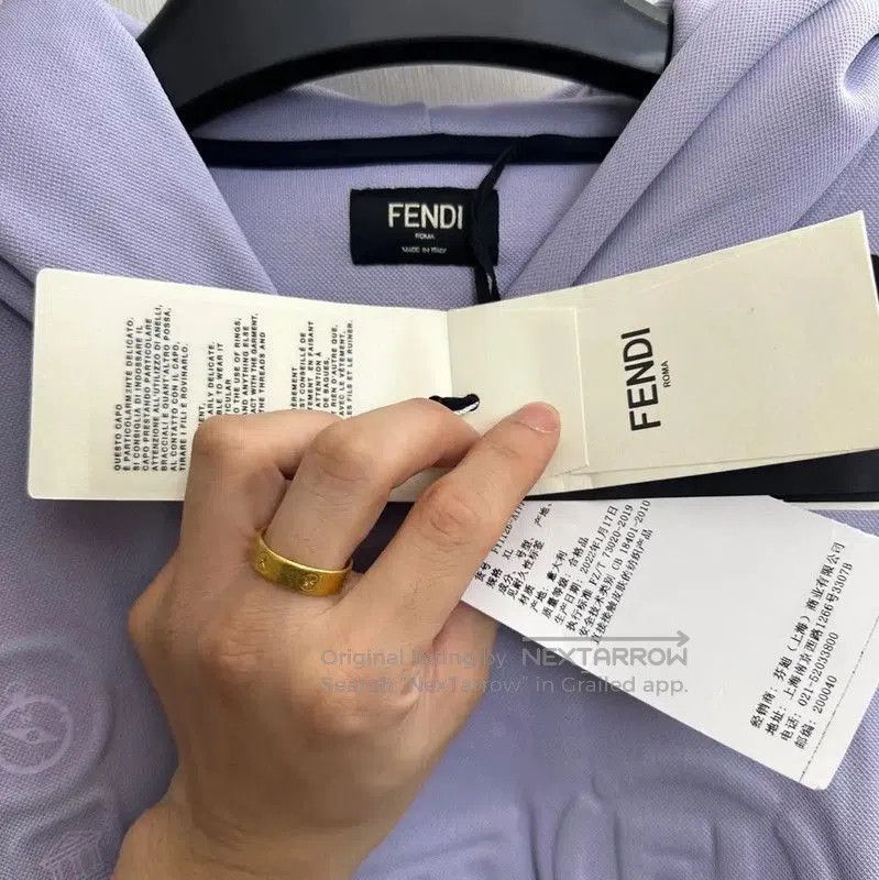 Fendi Fendi Purple Cotton Men's Hoodie . Size US L / EU 52-54 / 3 - 4 Thumbnail