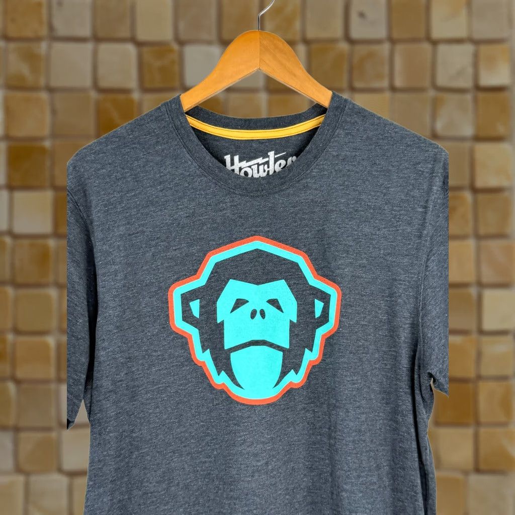 Howler Brothers Howler Brothers Shirt Mens M Gray Blue Graphic Monkey Casual Preppy Summer Tee Size US M / EU 48-50 / 2 - 1 Thumbnail