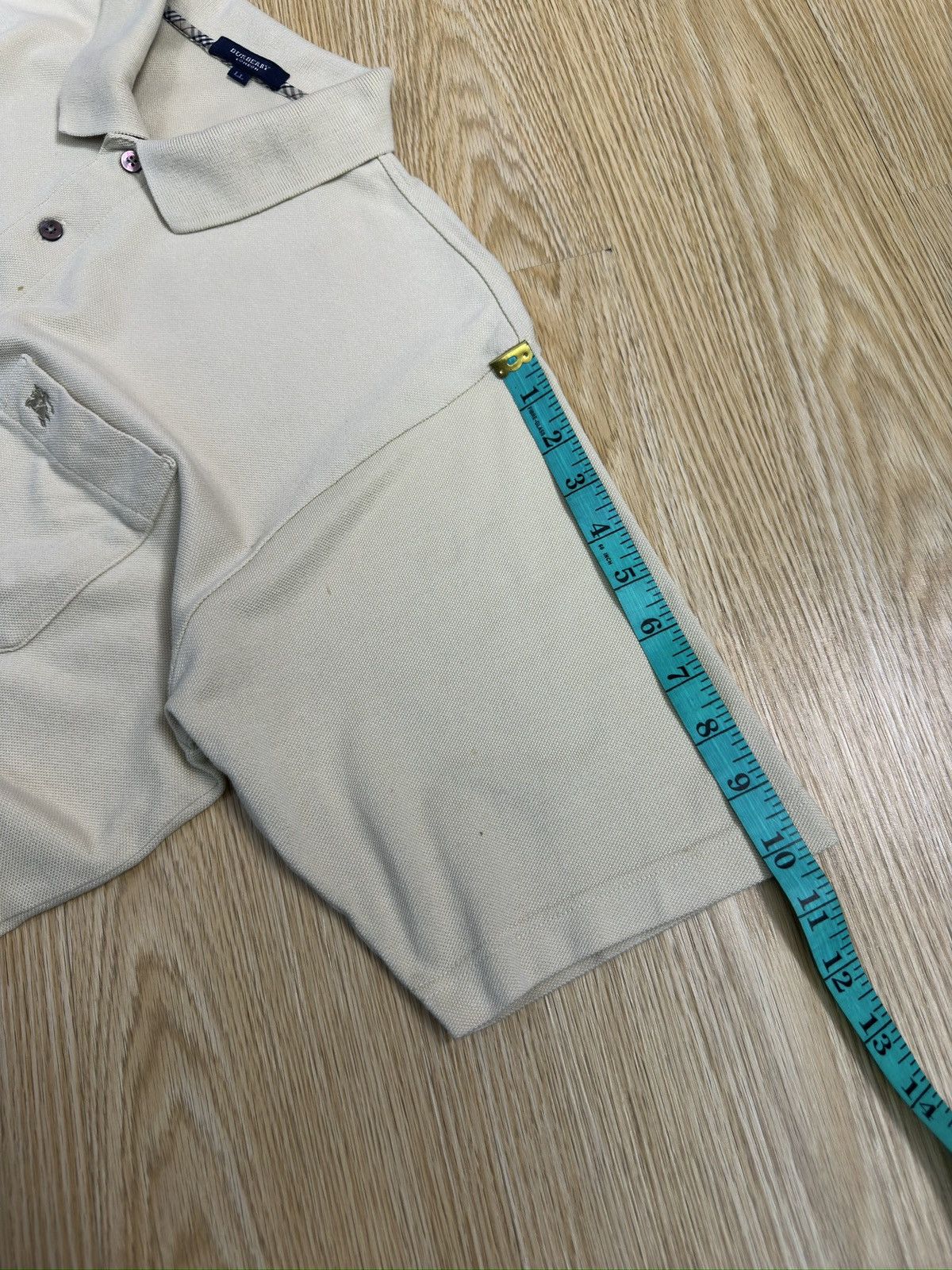 Burberry Burberry London Novacheck Cream Single Pocket Polo A290 Size US M / EU 48-50 / 2 - 6 Thumbnail