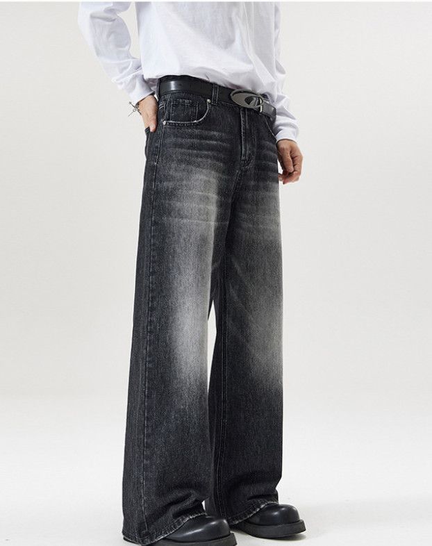 Japanese Brand Men's American high street washed distressed cleanfit jeans Size US 32 / EU 48 - 2 Thumbnail