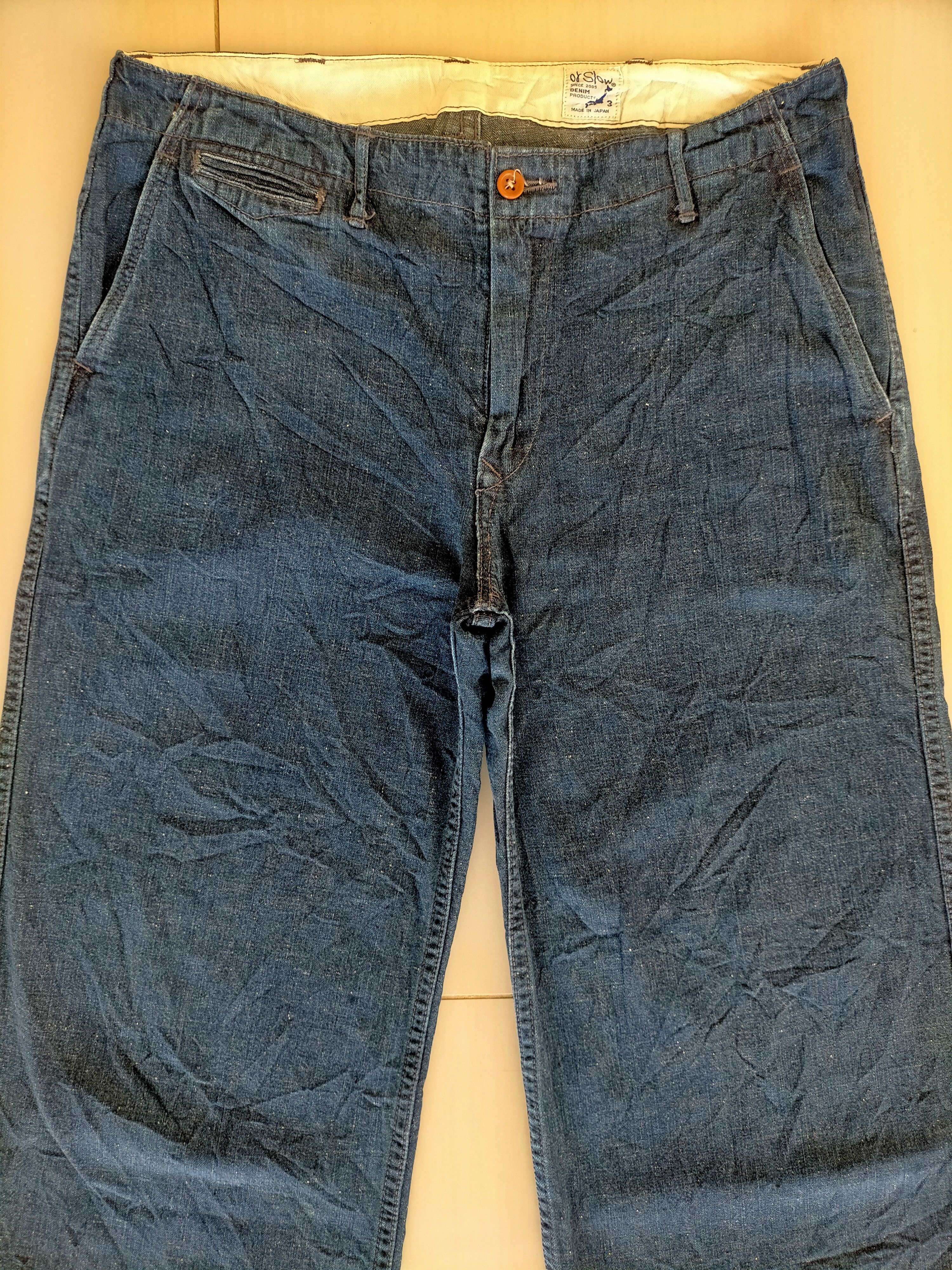 Orslow Orslow Made in Japan Wide Leg Flare Buckle Blue Jeans Size US 32 / EU 48 - 4 Thumbnail