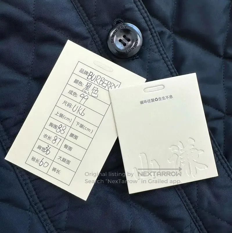 Burberry Burberry Quilted Black Cotton Women's Coat. Size M / US 6-8 / IT 42-44 - 9 Thumbnail