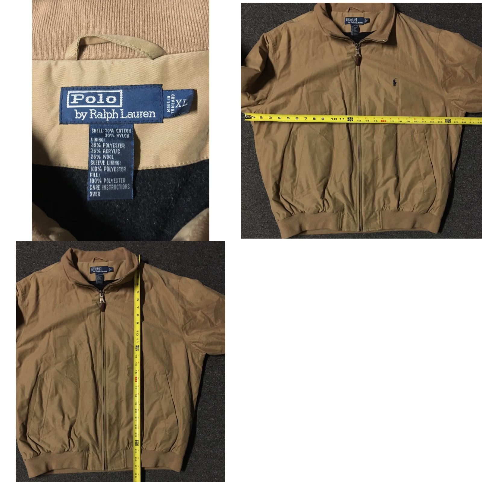 Polo Ralph Lauren VINTAGE Polo Ralph Lauren Jacket Shirt XL Insulated Windbreaker Beige 90s Navy Biker Nautical USA Mens Size US XL / EU 56 / 4 - 8 Thumbnail