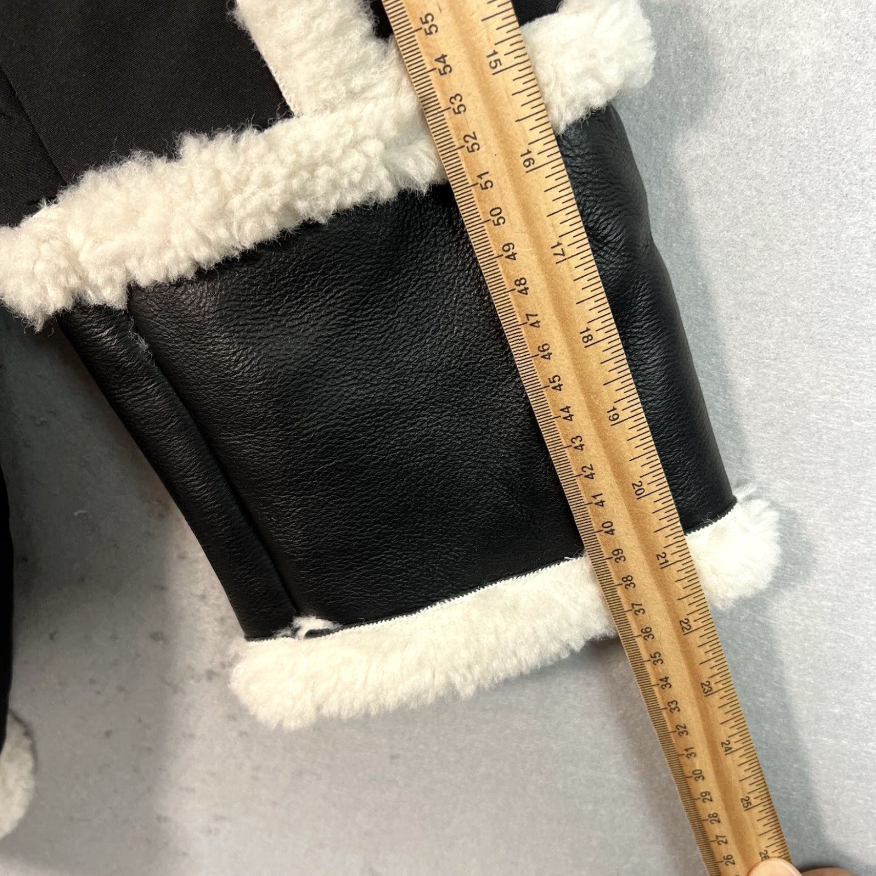 Mango Mango Womens Black Faux Shearling Trim Jacket Coat Faux Leather Front and Sleeve Trim XS Size Jacket Womens Black Size XS / US 0-2 / IT 36-38 - 4 Thumbnail