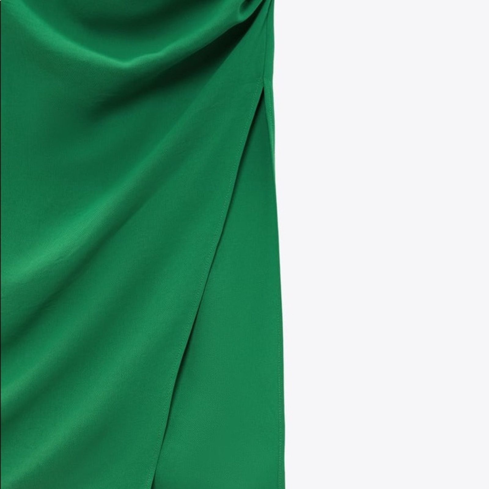Zara ZARA BLOGGER FAVORITE CUT OUT MIDI DRESS GREEN Size XS / US 0-2 / IT 36-38 - 13 Thumbnail