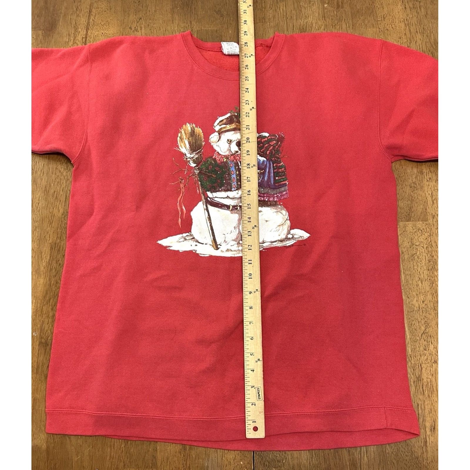 Vintage VINTAGE Maze Christmas Crewneck Sweatshirt Large L Red Muese? Size US L / EU 52-54 / 3 - 7 Thumbnail