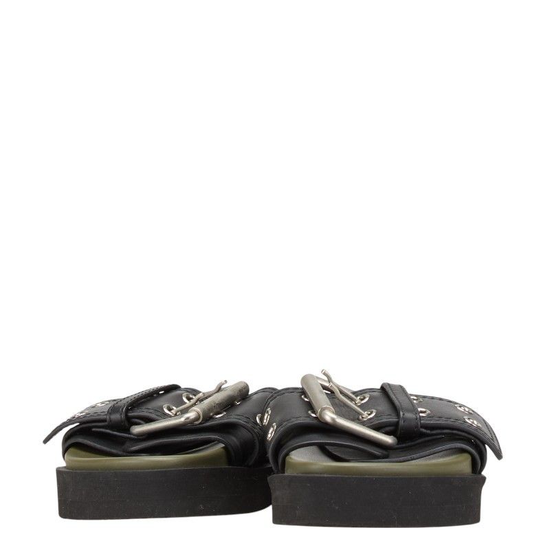 Versace Versace Versus Leather Sandals Leather Shoes in Black, Women's