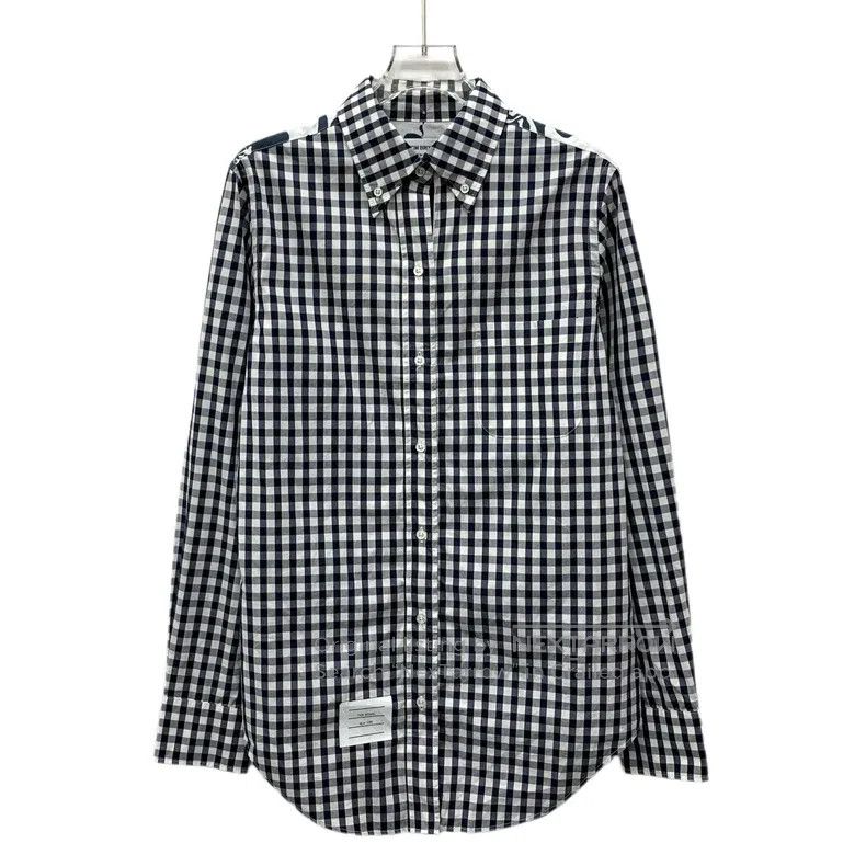 Thom Browne Thom Browne Turn-down single-breasted long-sleeve shirt Size US S / EU 44-46 / 1 - 1 Thumbnail